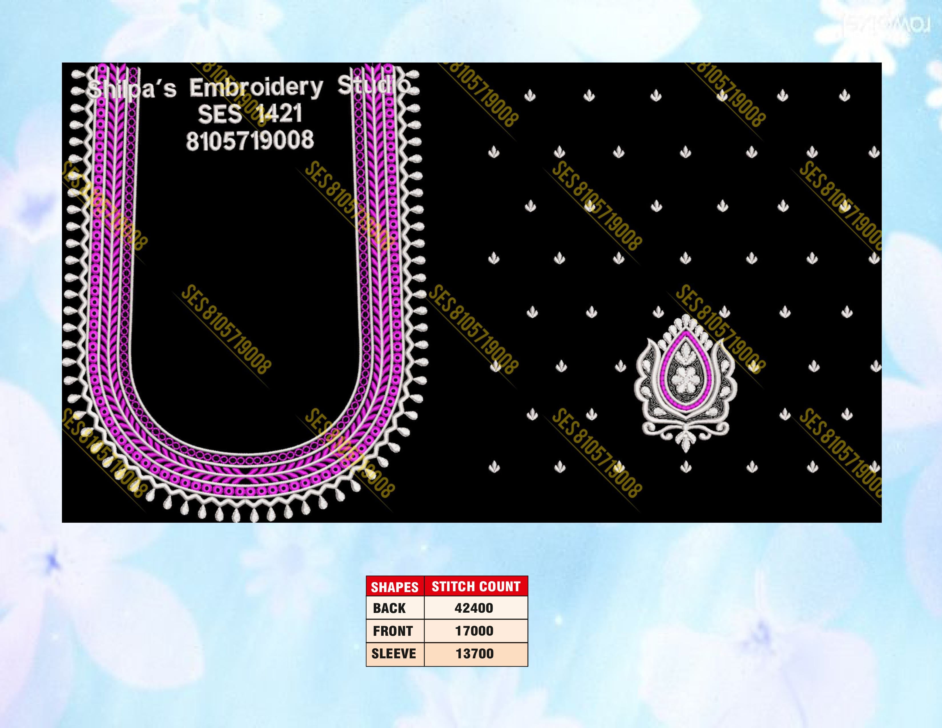 Embroidery Designs 1401-1500 Series