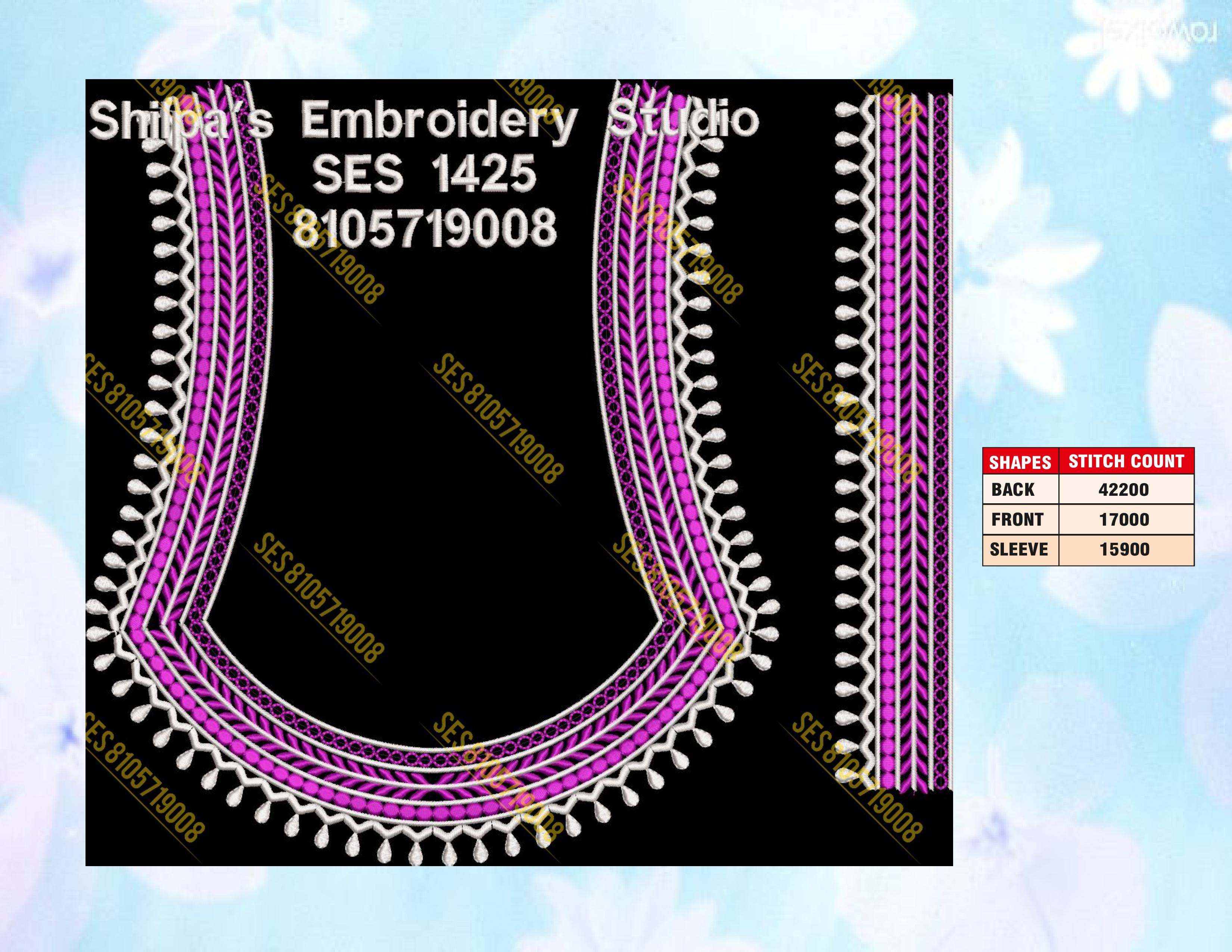 Embroidery Designs 1401-1500 Series