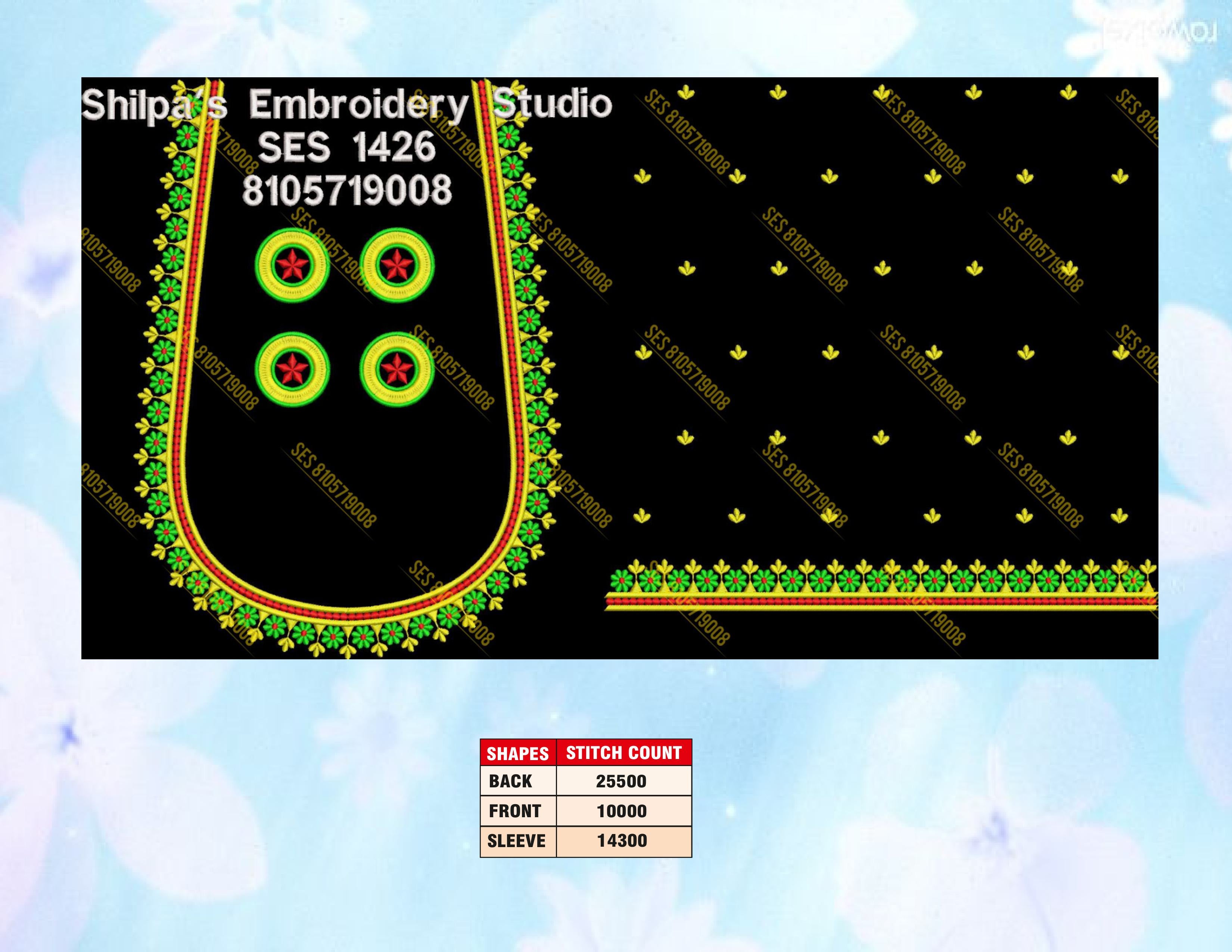 Embroidery Designs 1401-1500 Series