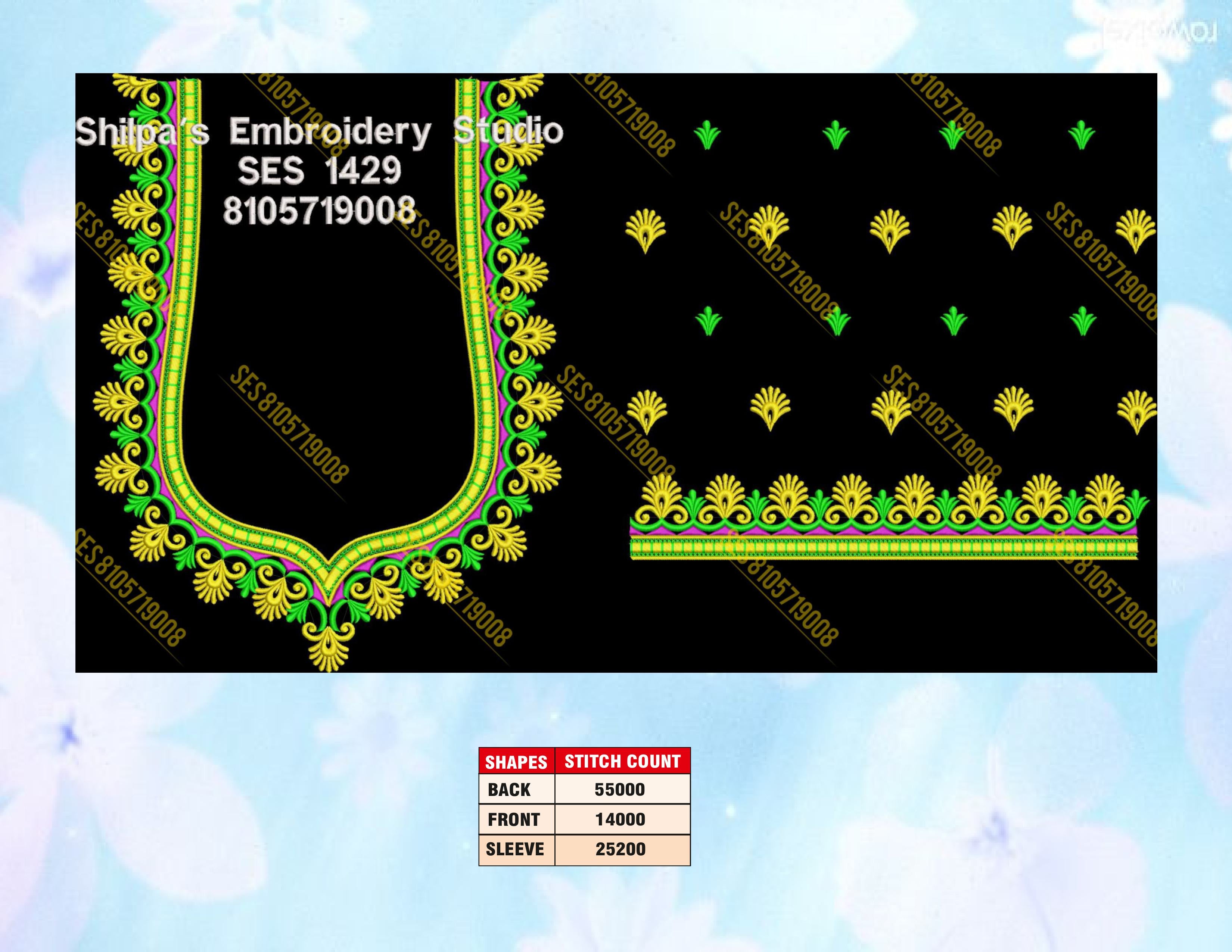 Embroidery Designs 1401-1500 Series