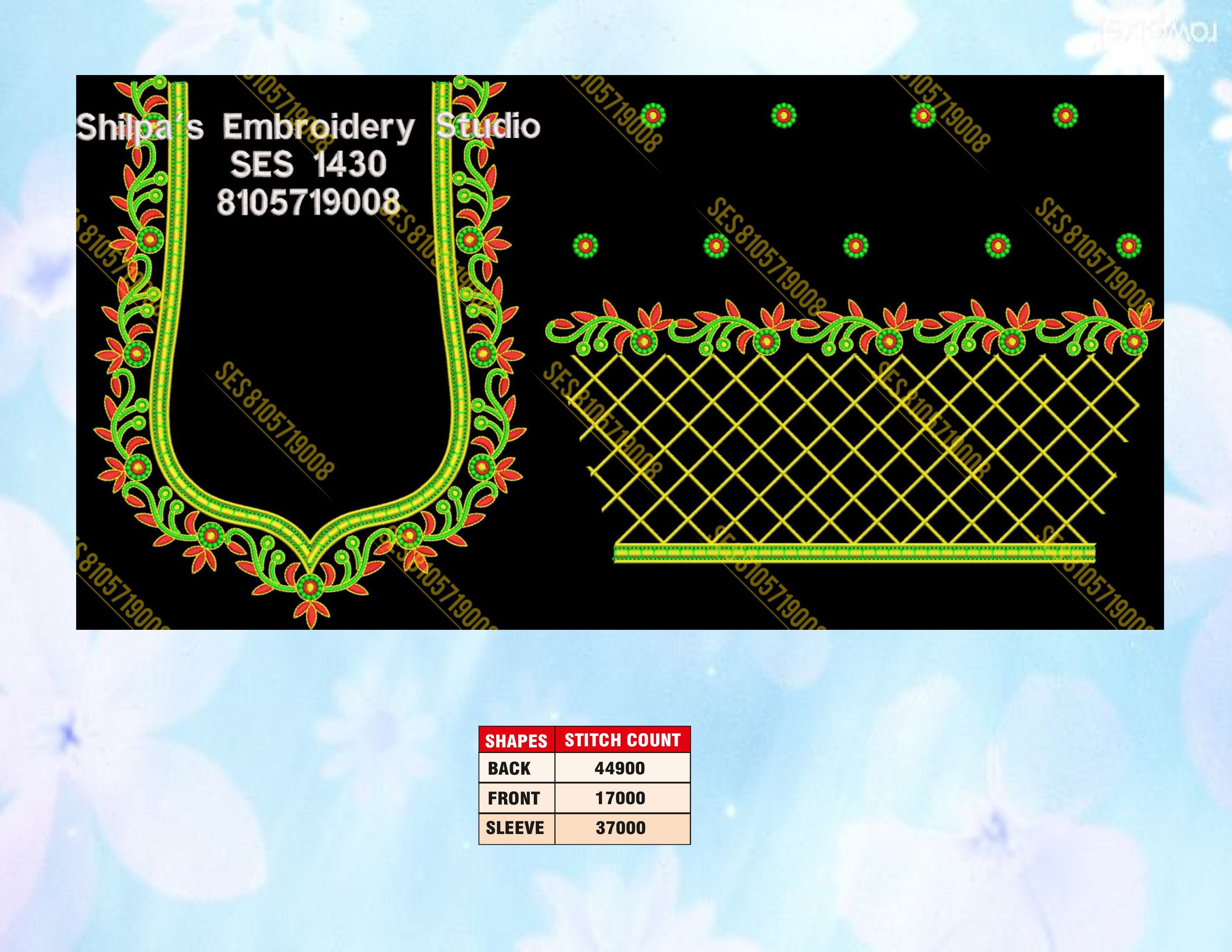 Embroidery Designs 1401-1500 Series