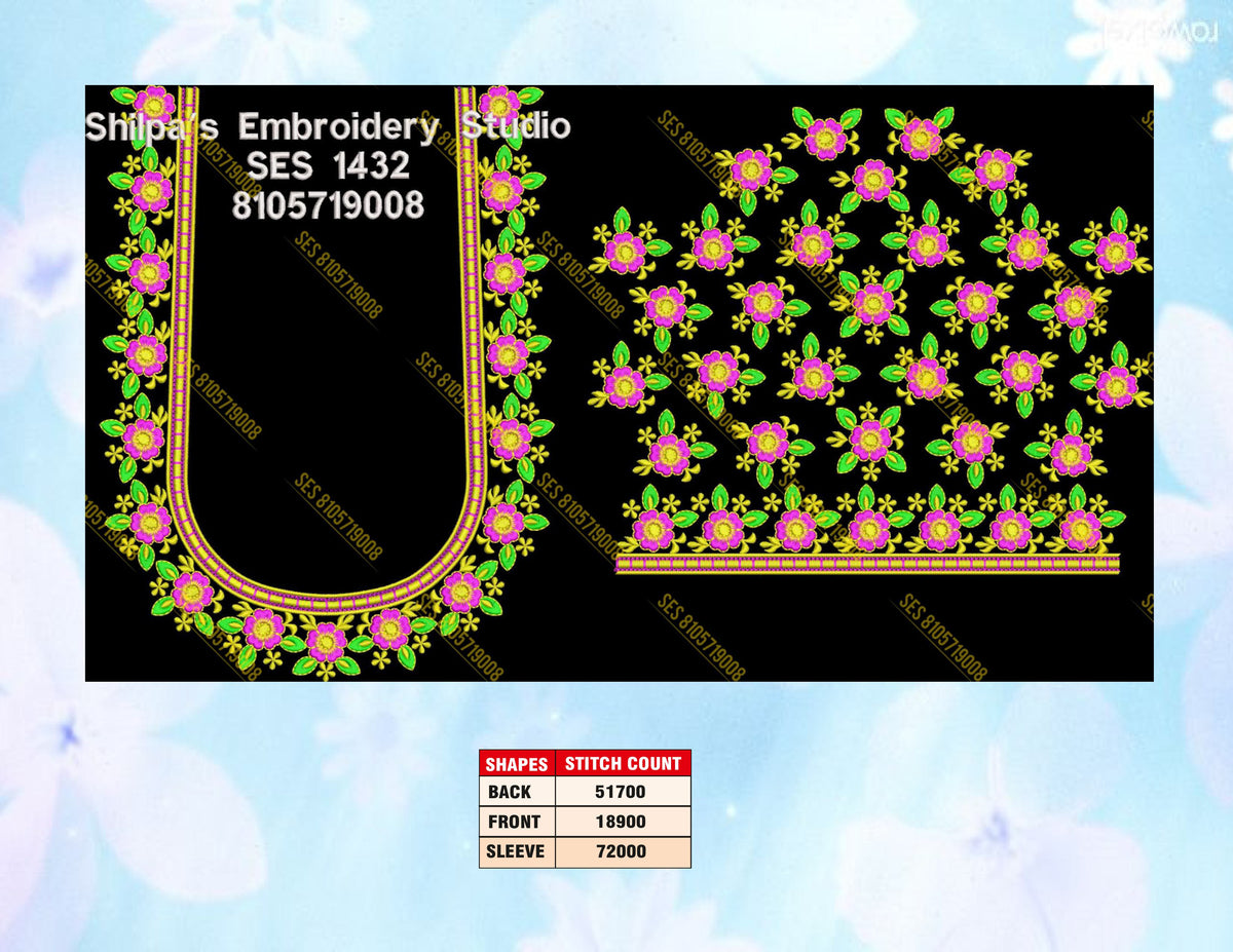 Embroidery Designs 1401-1500 Series