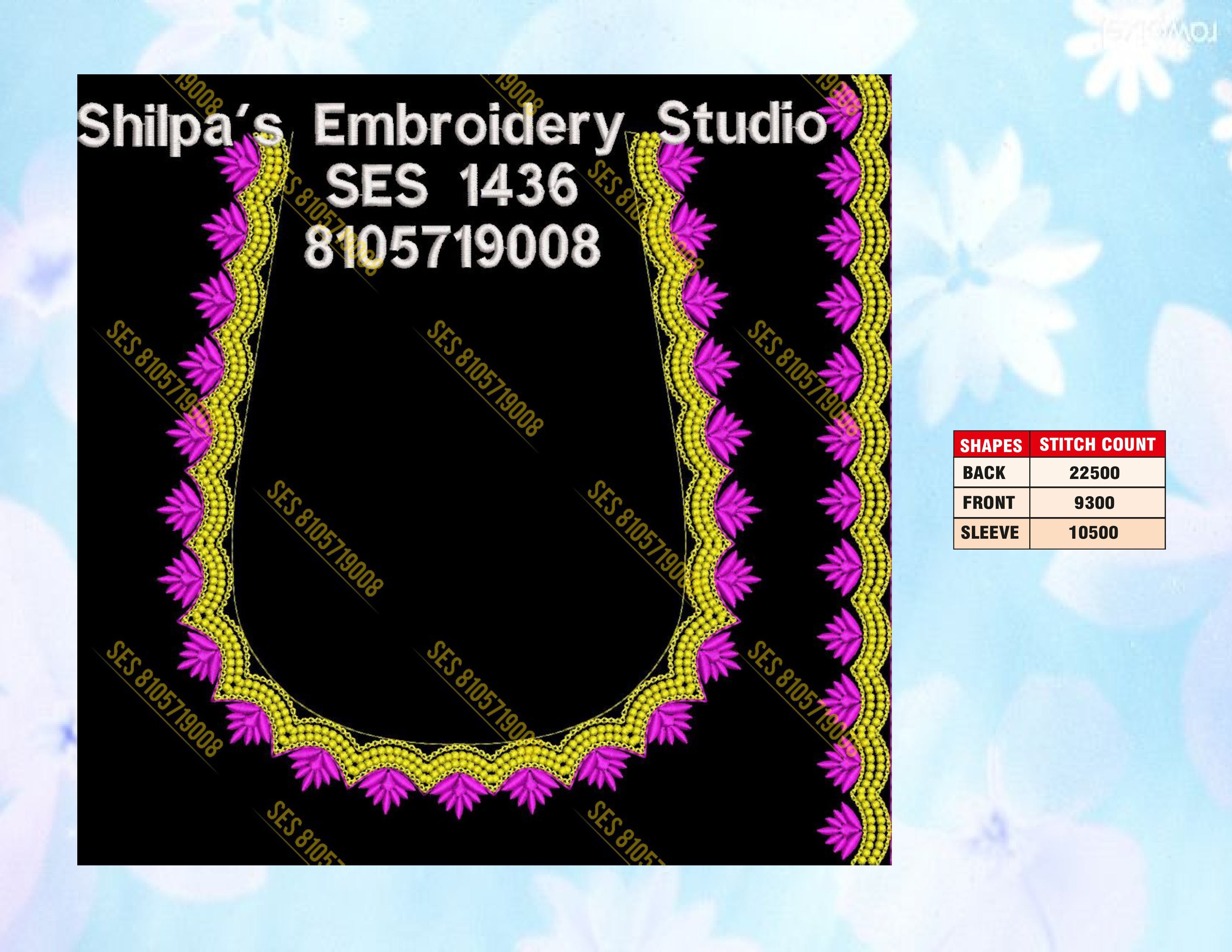 Embroidery Designs 1401-1500 Series