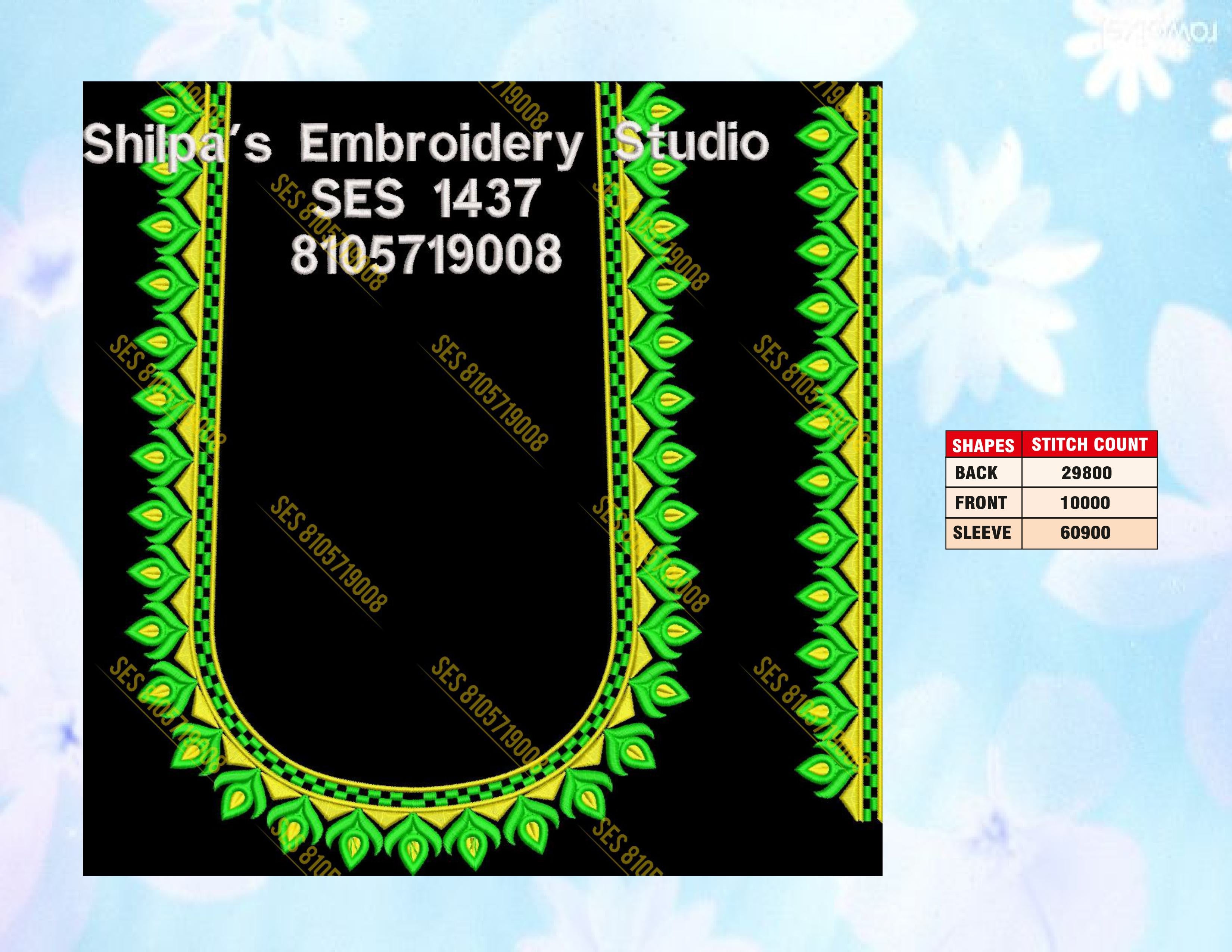Embroidery Designs 1401-1500 Series