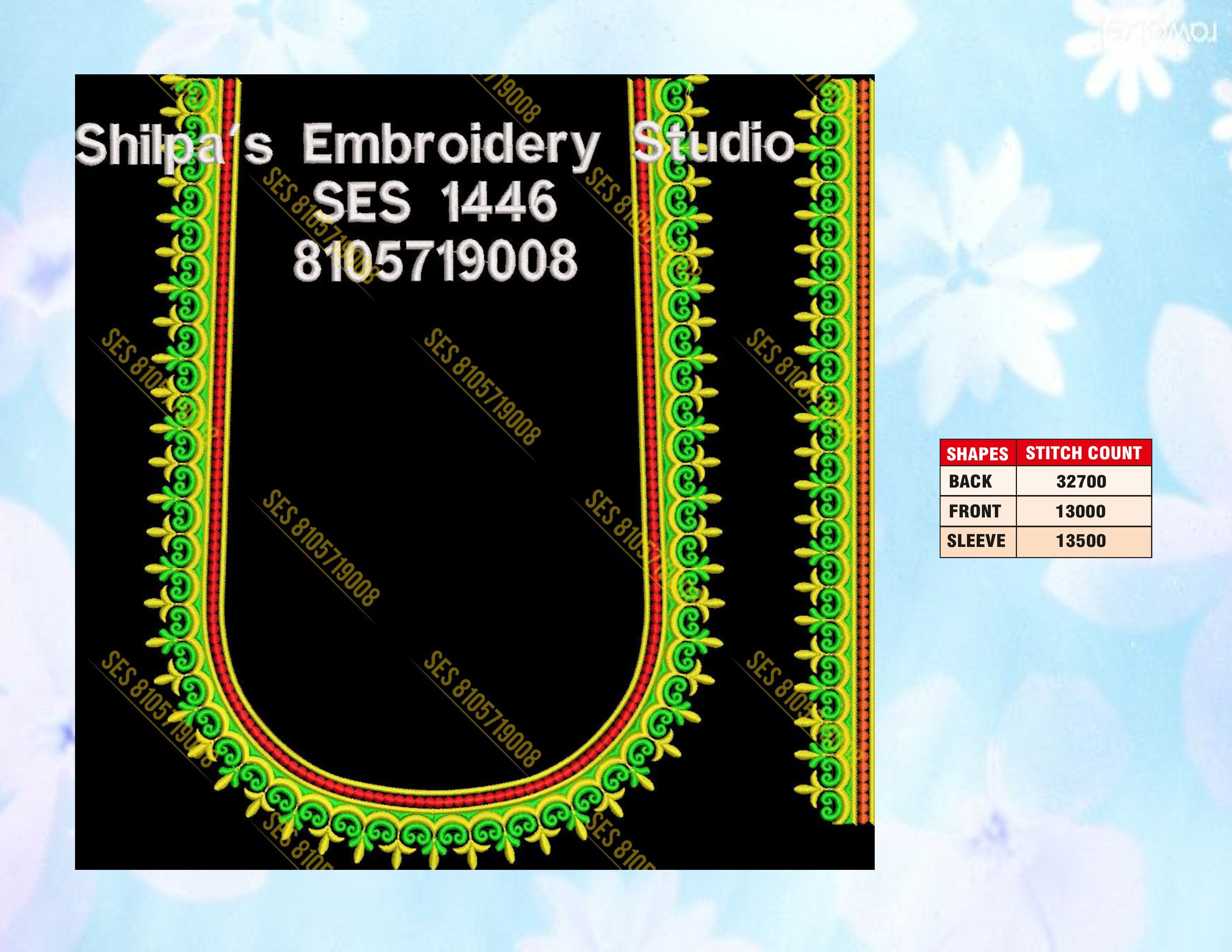 Embroidery Designs 1401-1500 Series