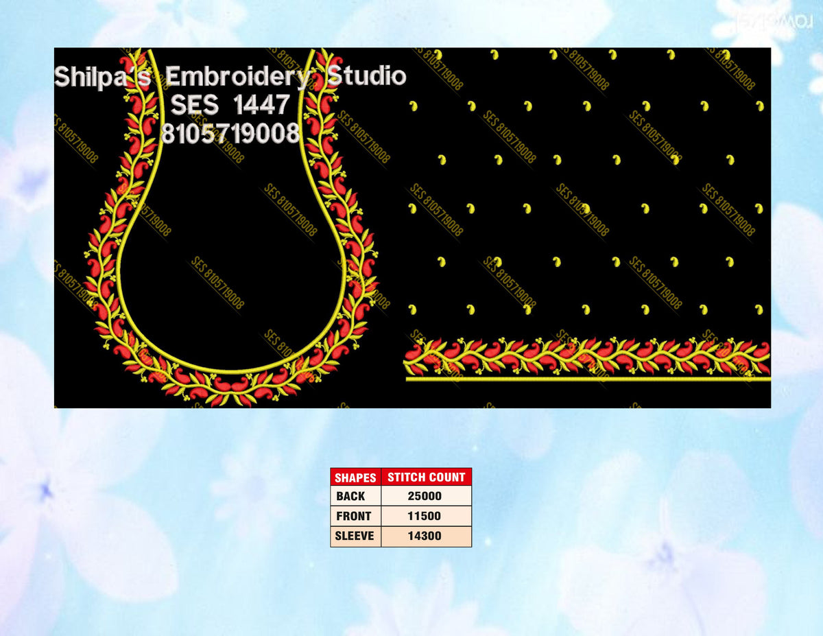 Embroidery Designs 1401-1500 Series