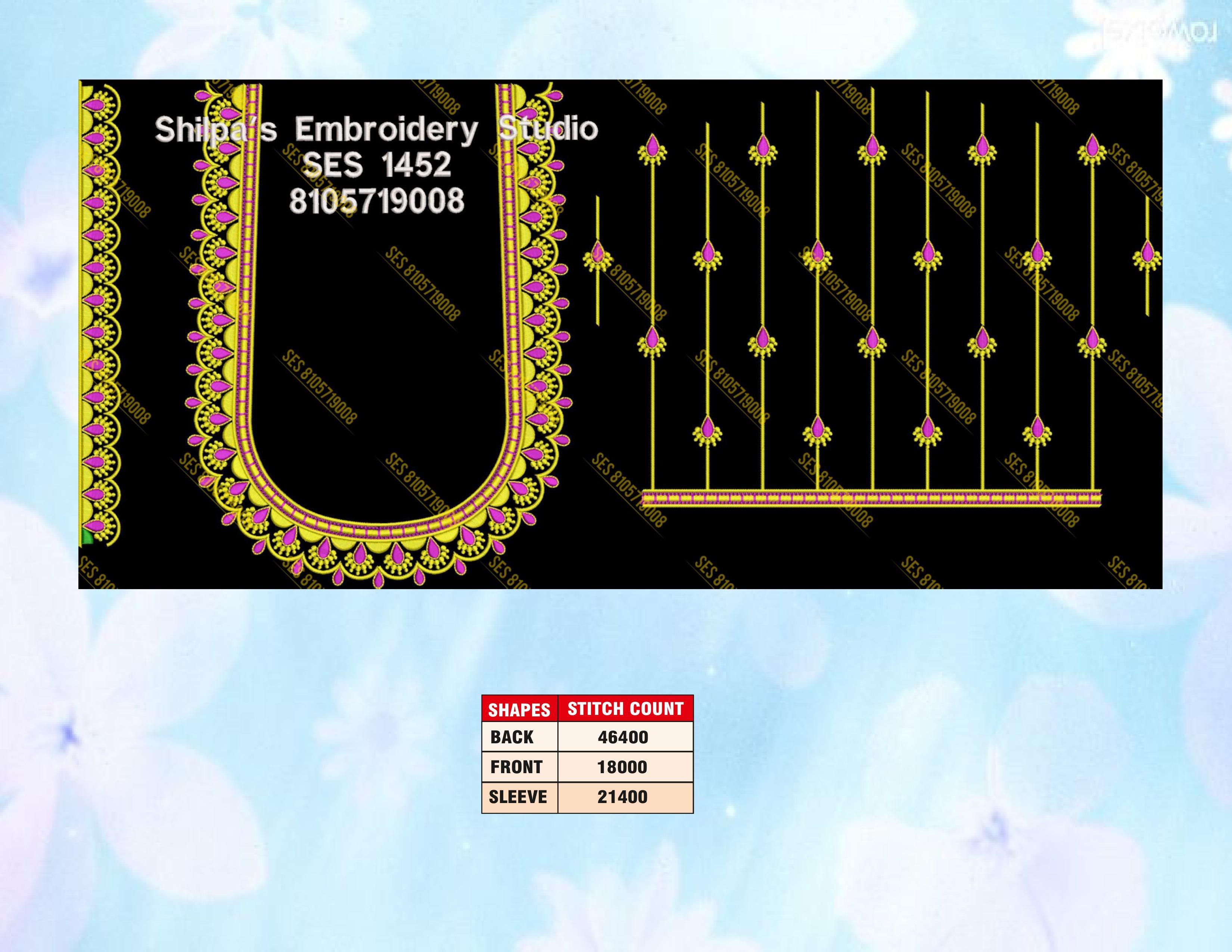 Embroidery Designs 1401-1500 Series