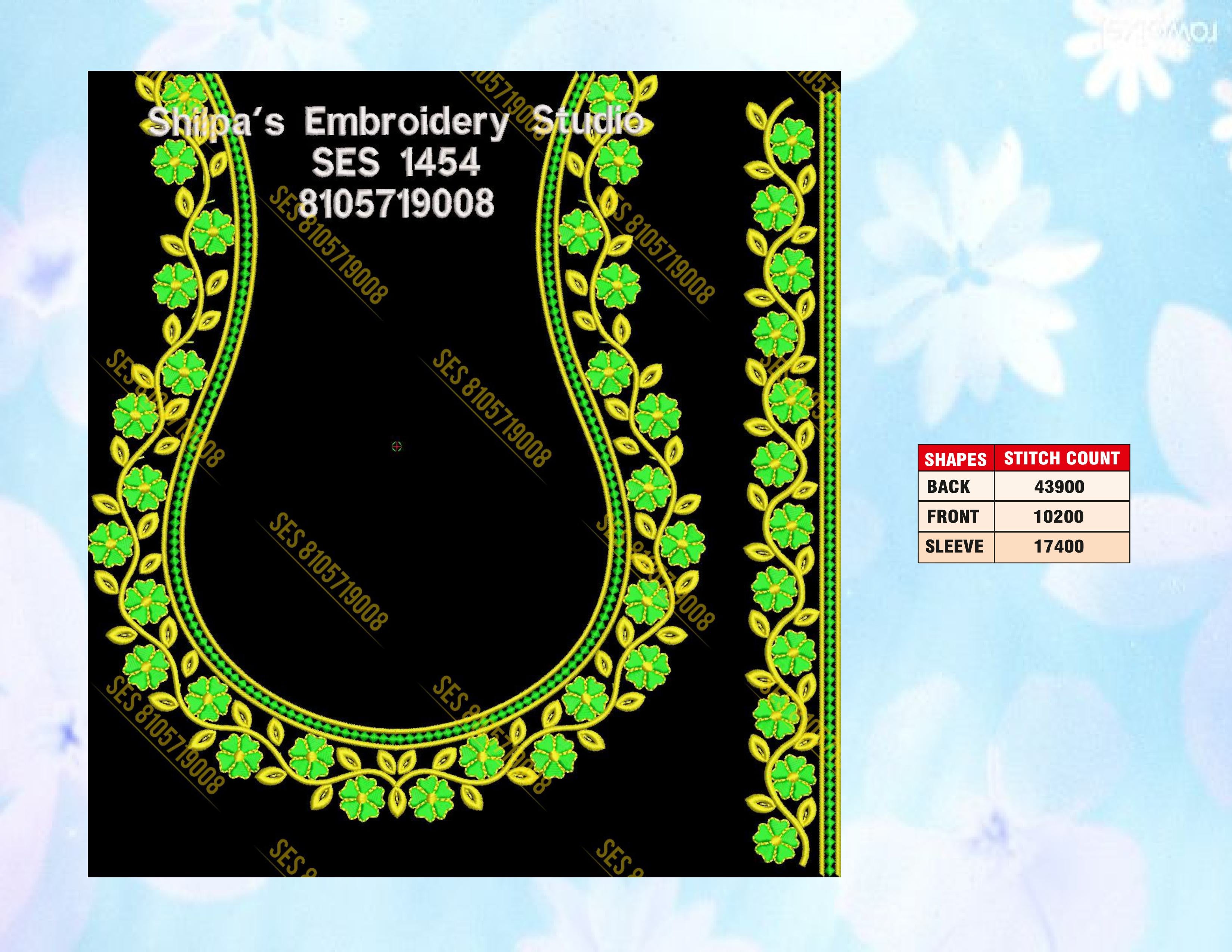 Embroidery Designs 1401-1500 Series