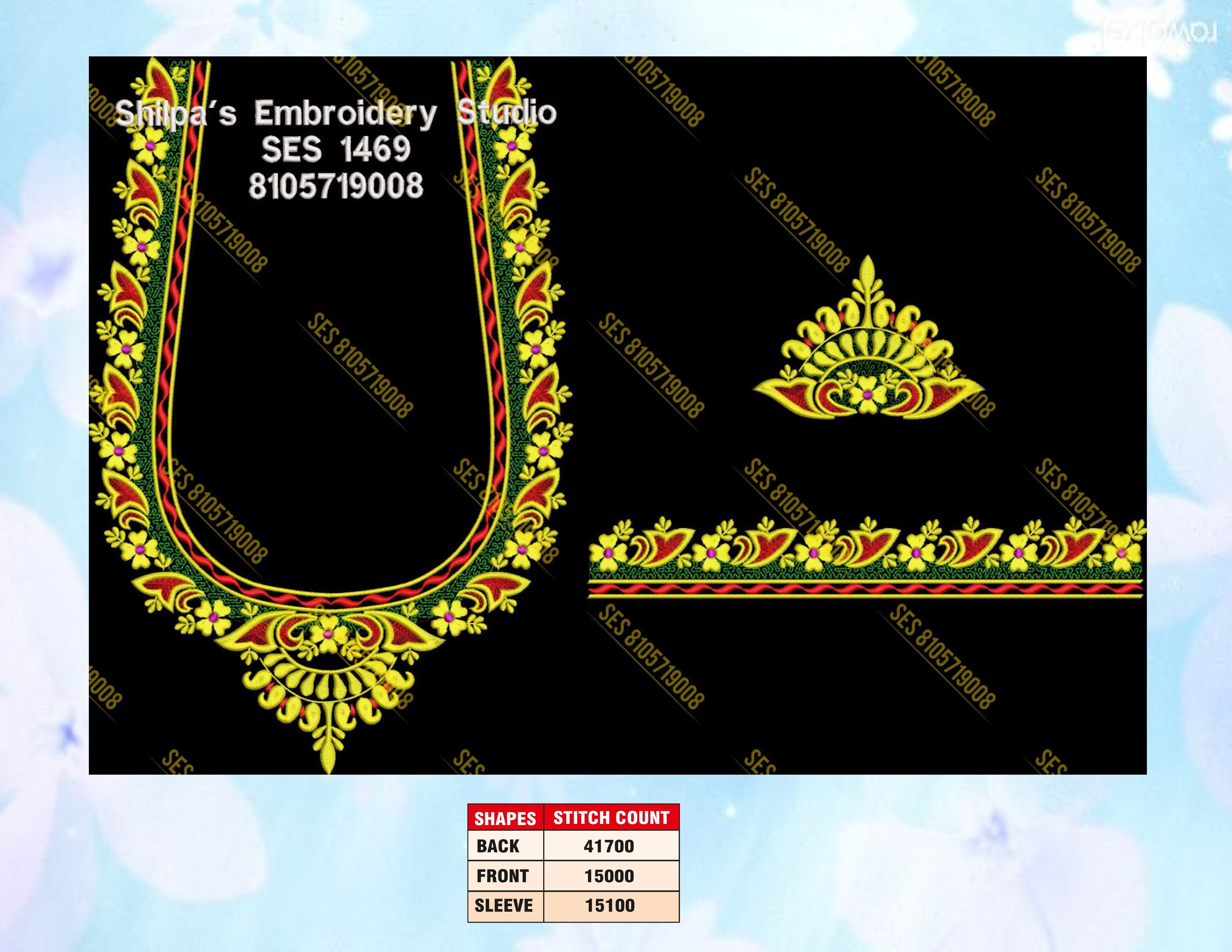 Embroidery Designs 1401-1500 Series