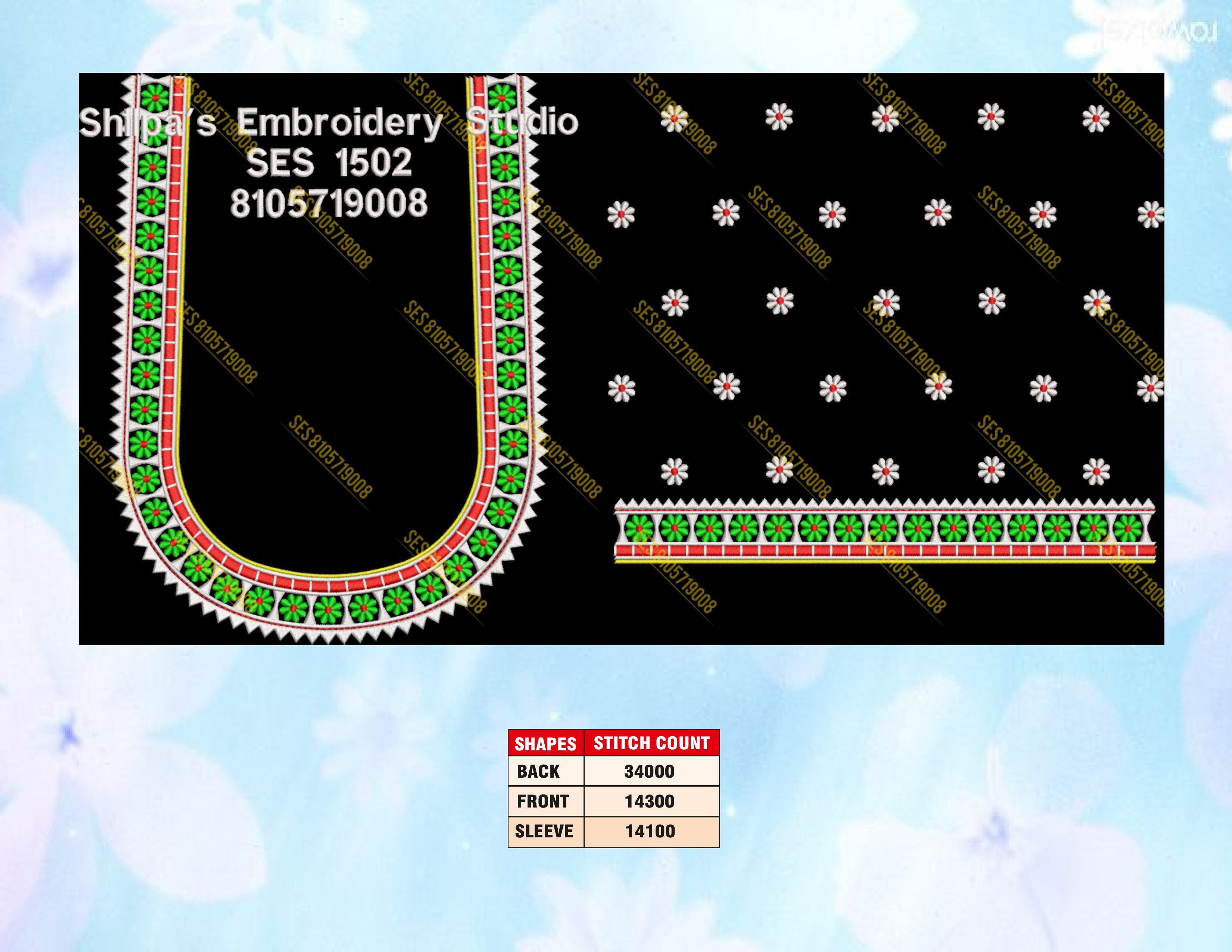 Embroidery Designs 1501-1600 Series