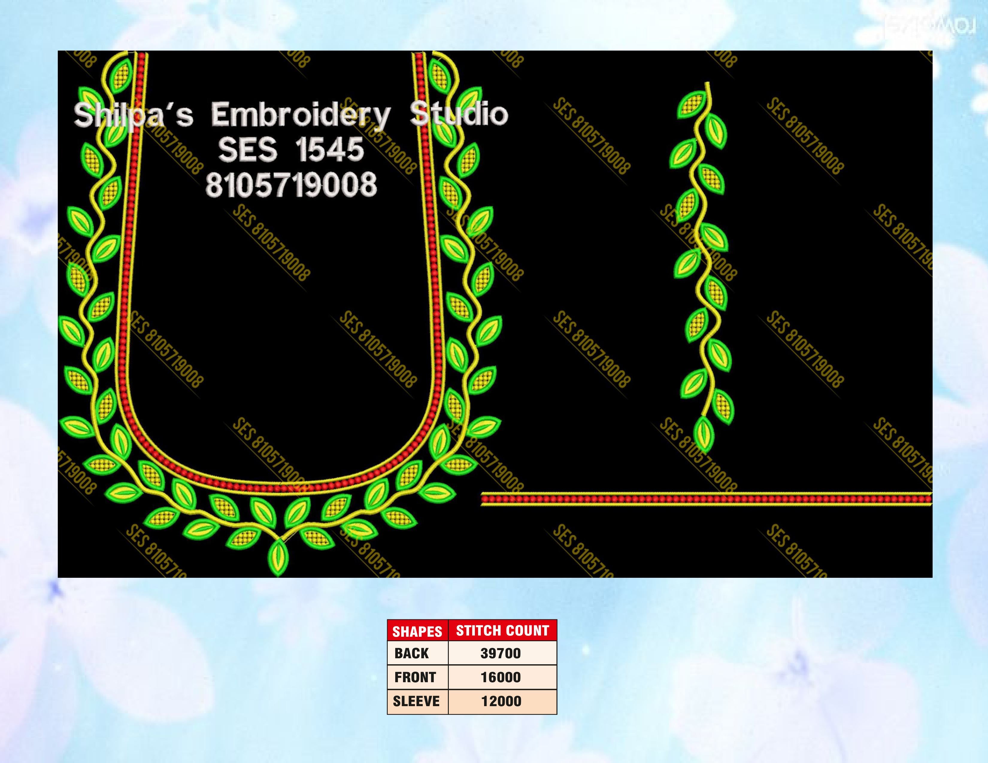 Embroidery Designs 1501-1600 Series