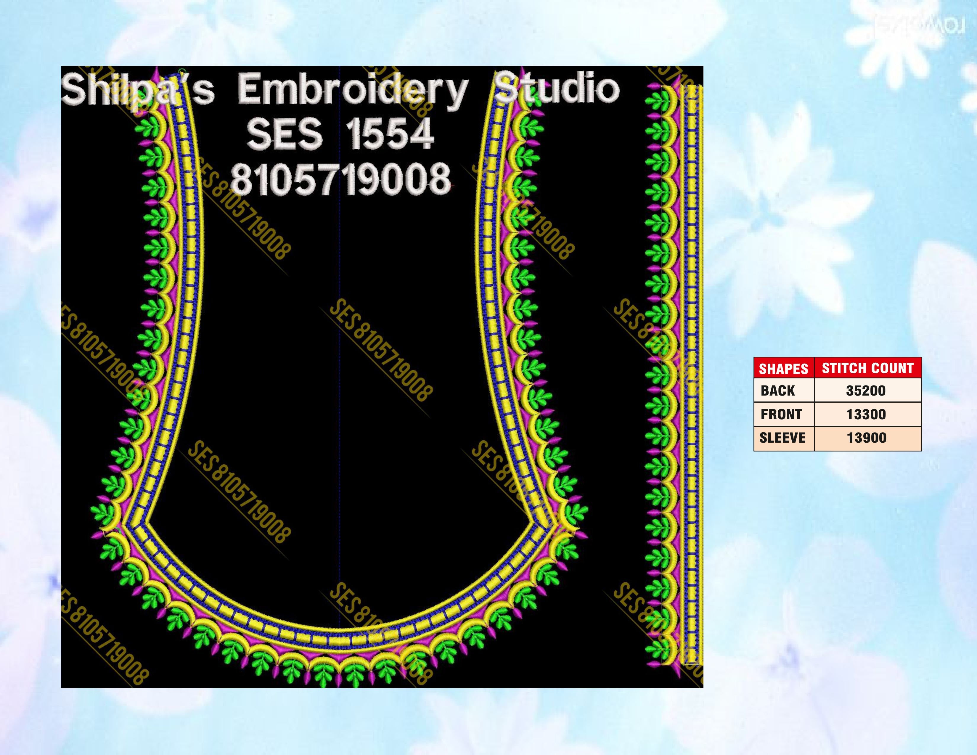 Embroidery Designs 1501-1600 Series