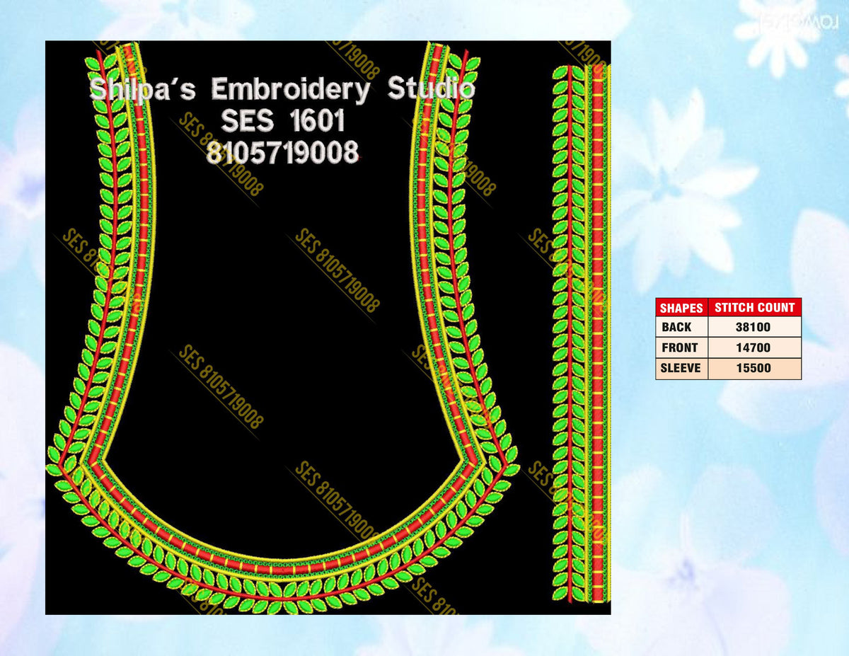 Embroidery Designs 1601-1700 Series