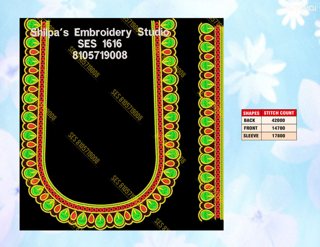Embroidery Designs 1601-1700 Series