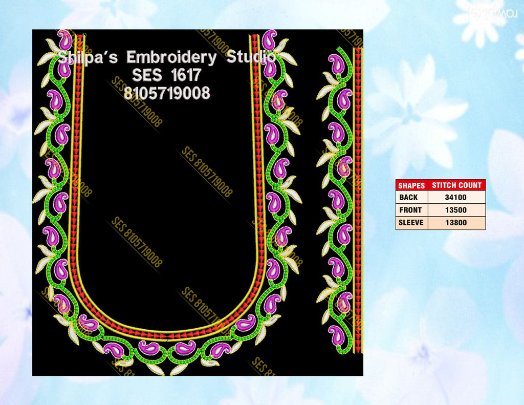 Embroidery Designs 1601-1700 Series