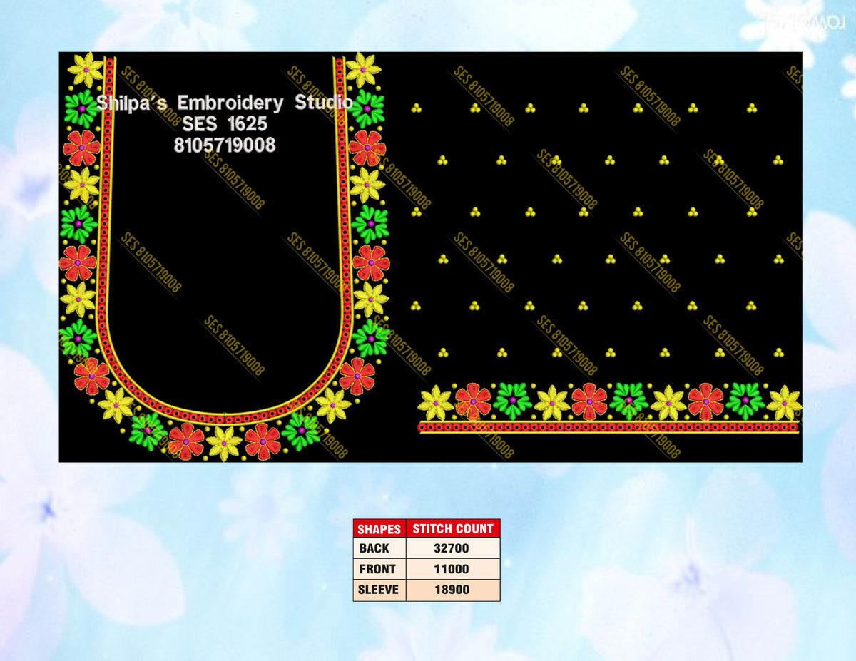 Embroidery Designs 1601-1700 Series