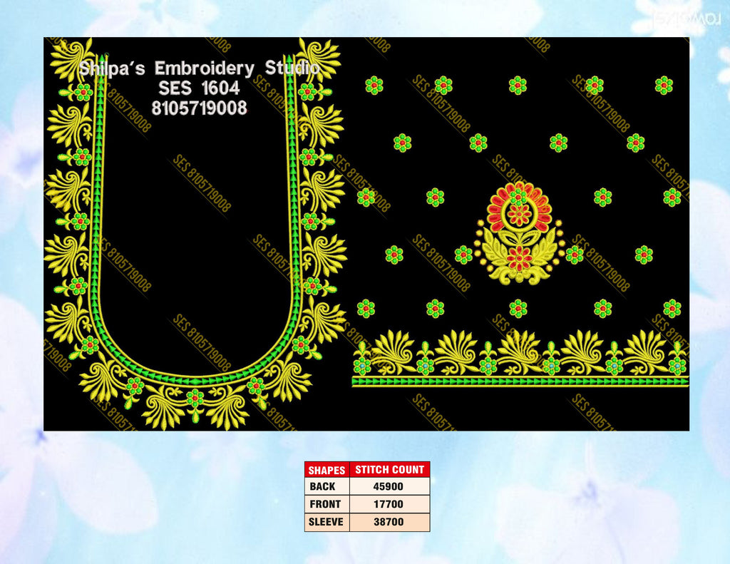 Embroidery Designs 1601-1700 Series
