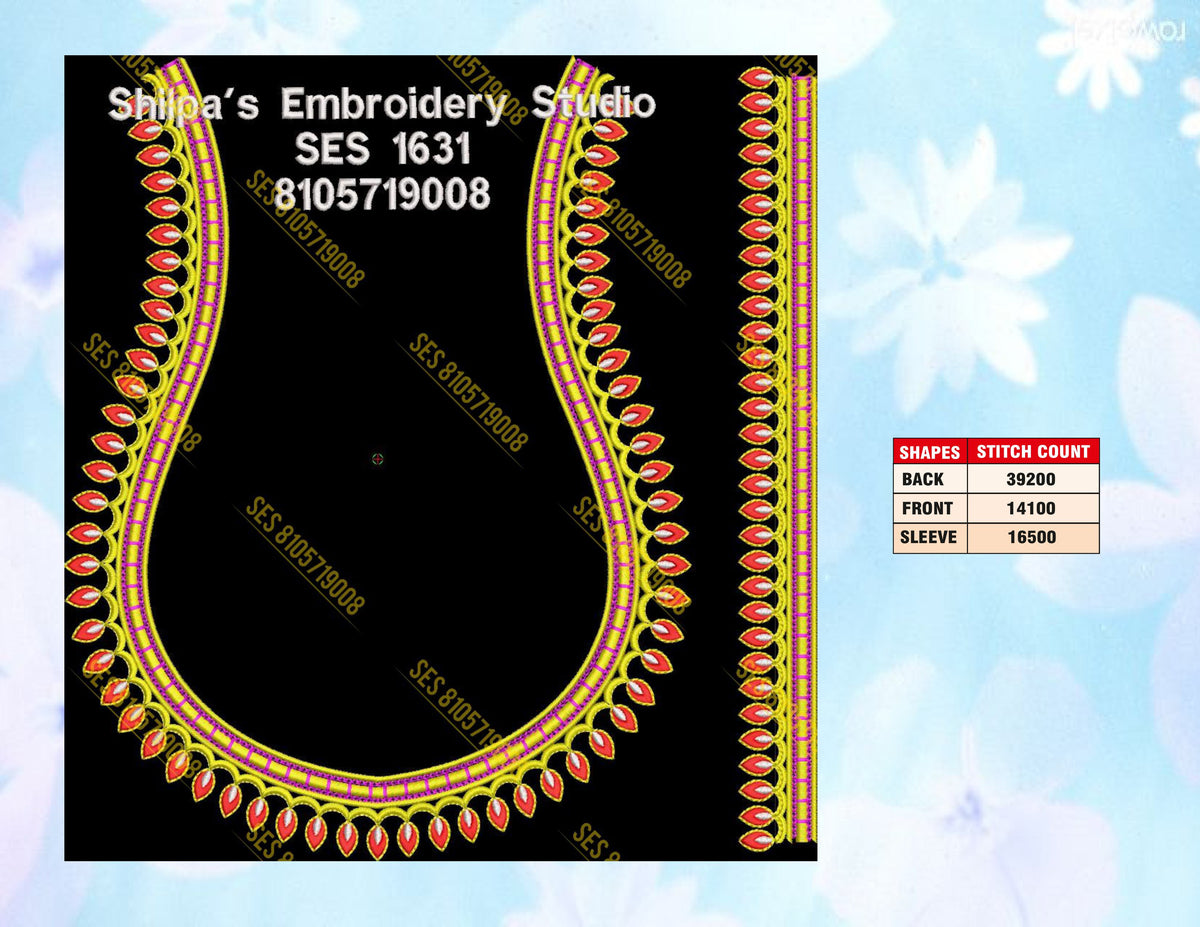 Embroidery Designs 1601-1700 Series