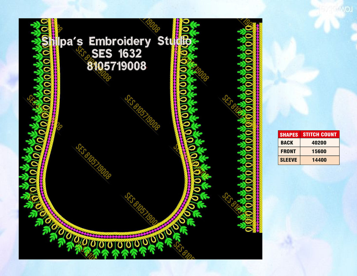 Embroidery Designs 1601-1700 Series