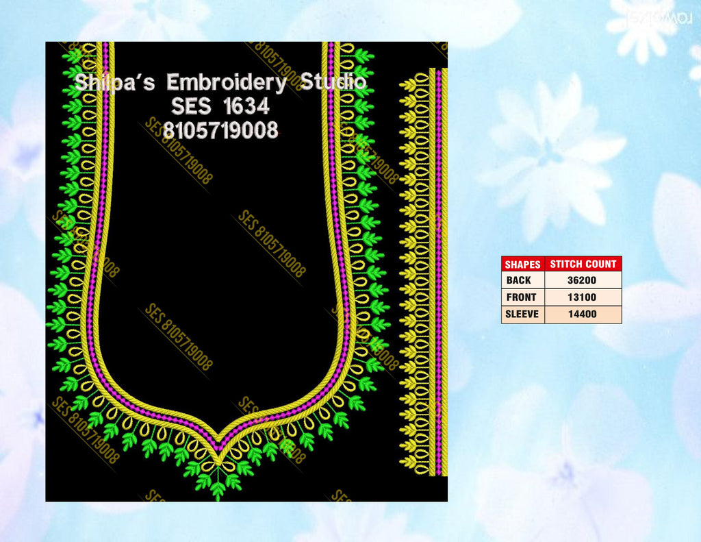 Embroidery Designs 1601-1700 Series