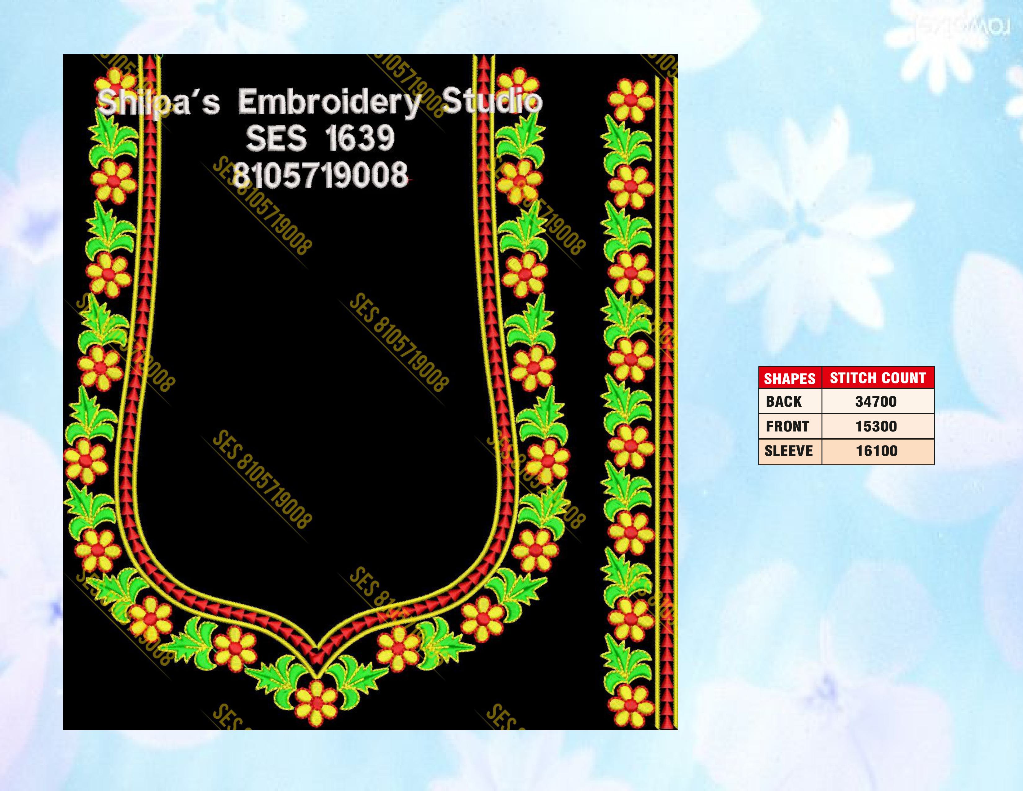 Embroidery Designs 1601-1700 Series