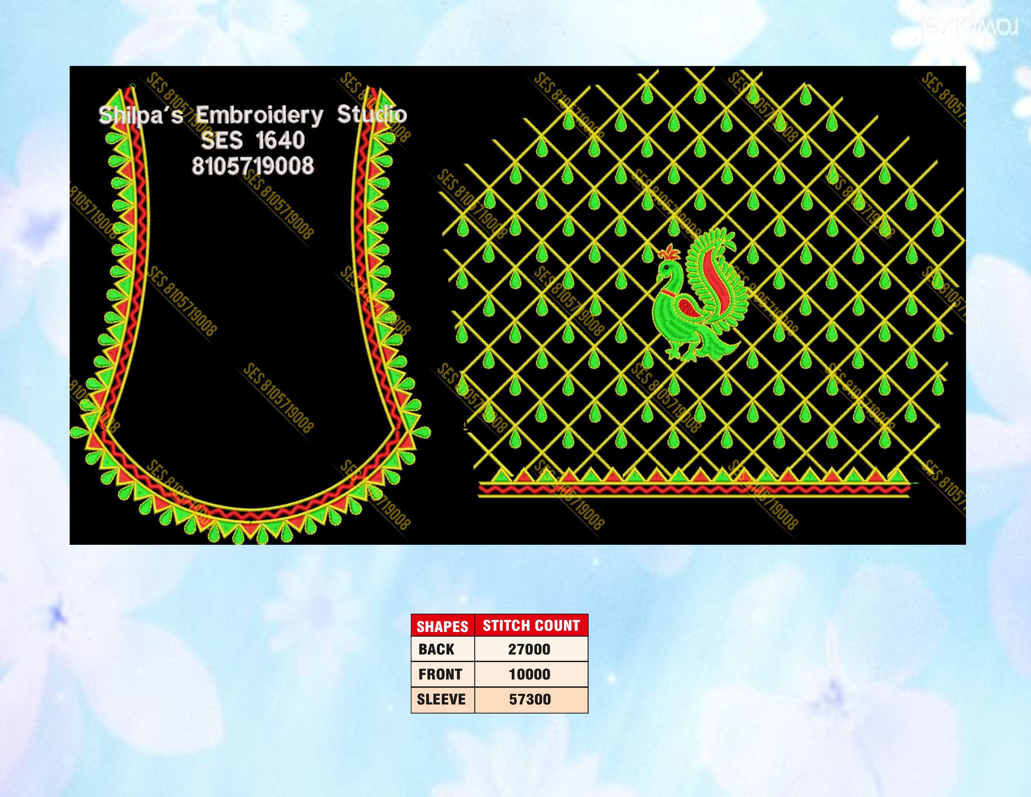 Embroidery Designs 1601-1700 Series