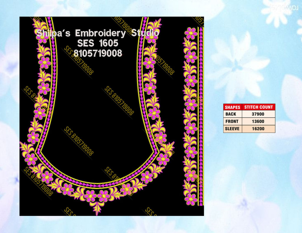 Embroidery Designs 1601-1700 Series