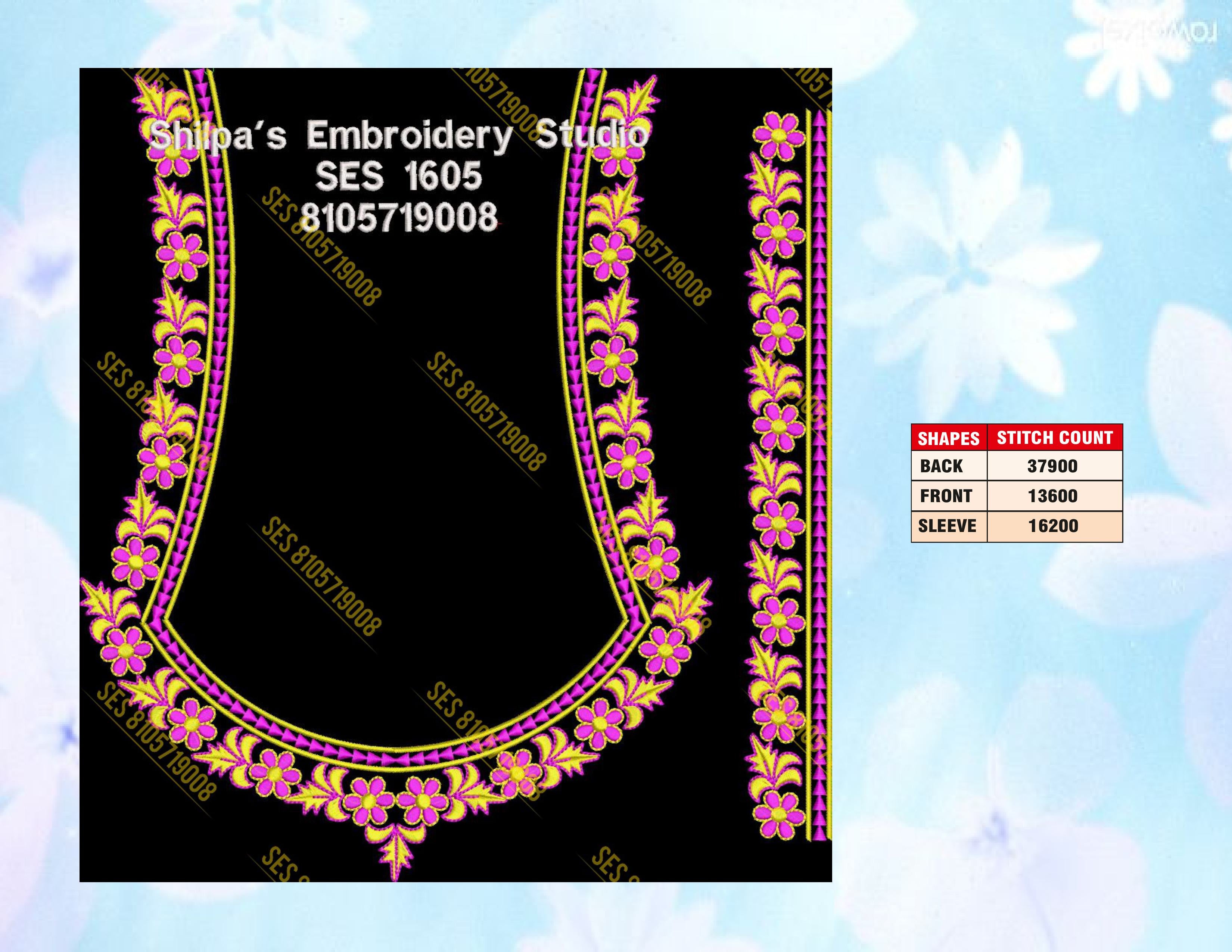 Embroidery Designs 1601-1700 Series