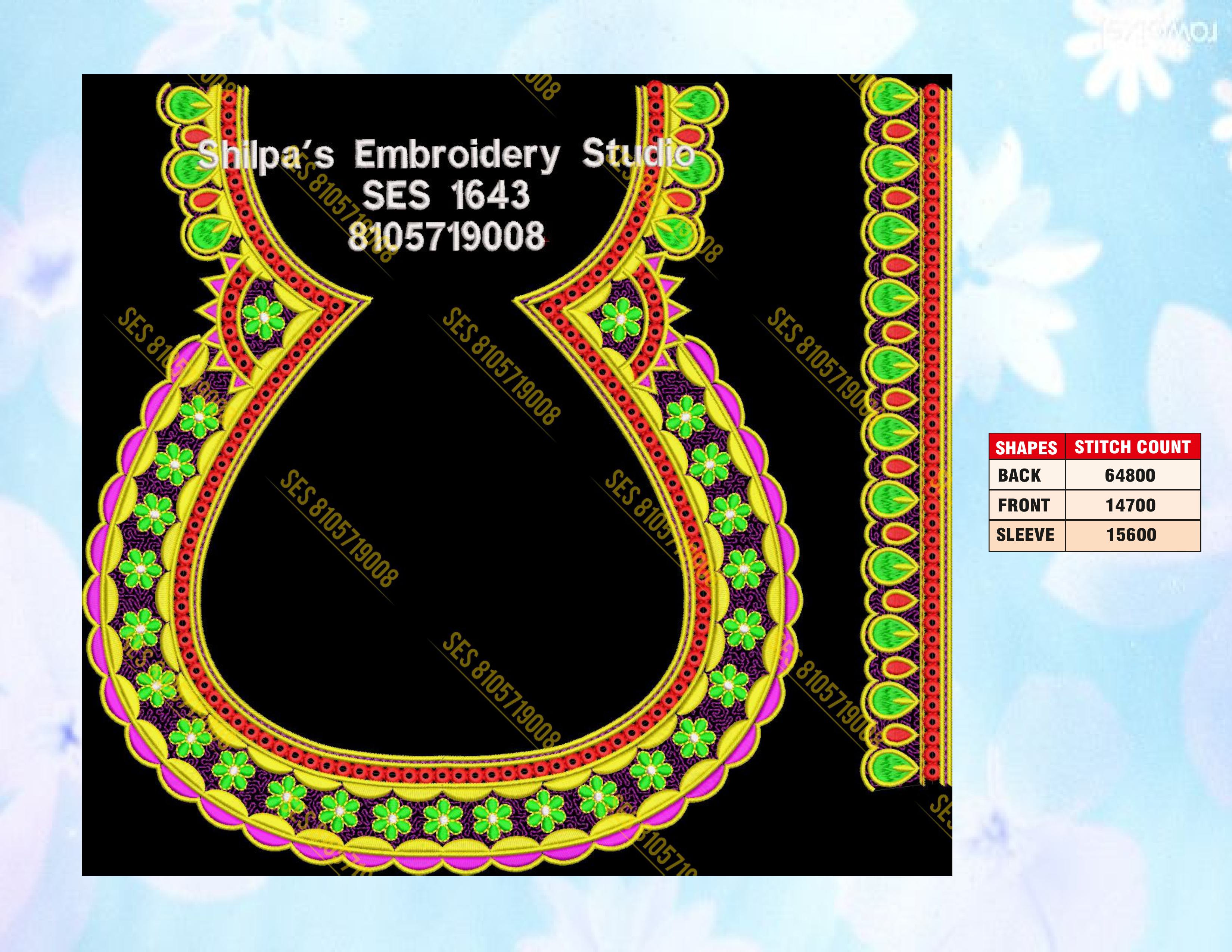 Embroidery Designs 1601-1700 Series