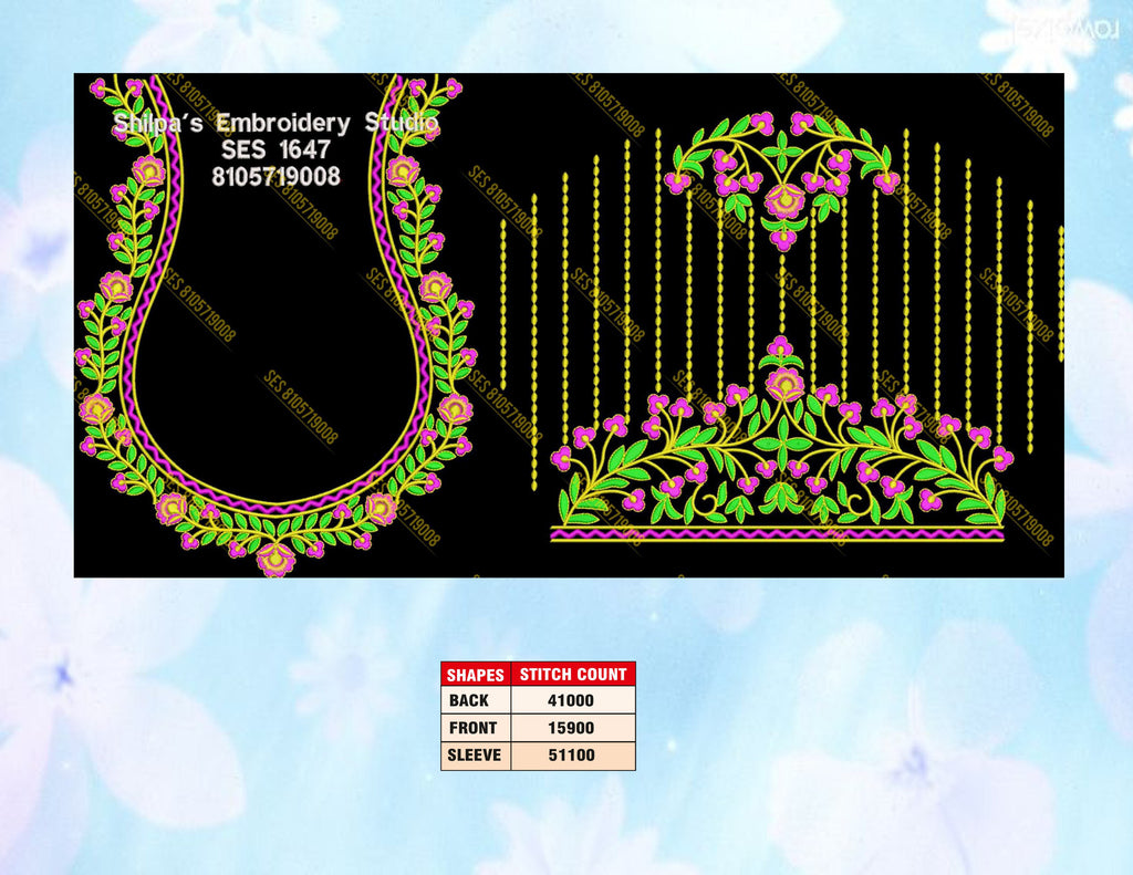 Embroidery Designs 1601-1700 Series
