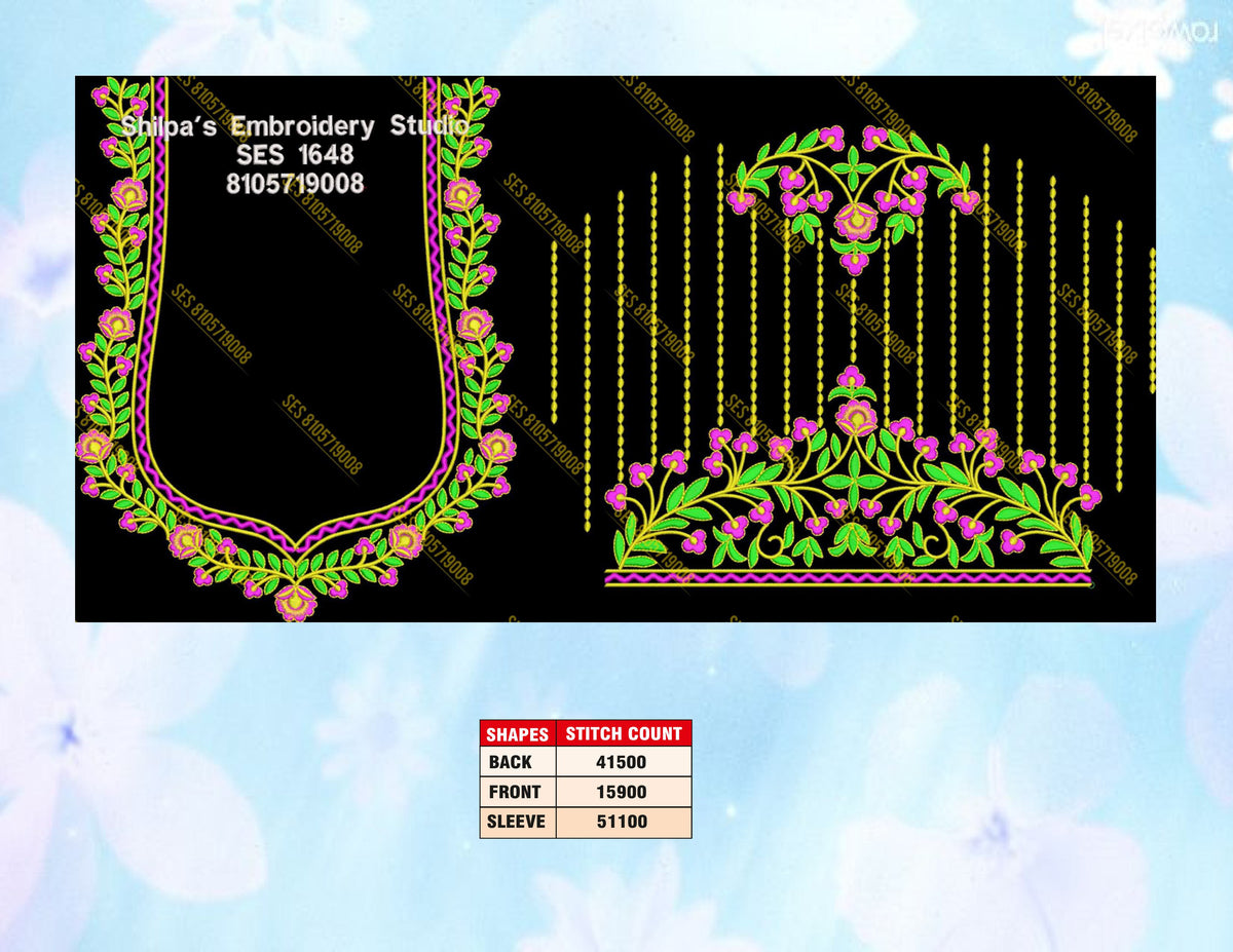 Embroidery Designs 1601-1700 Series