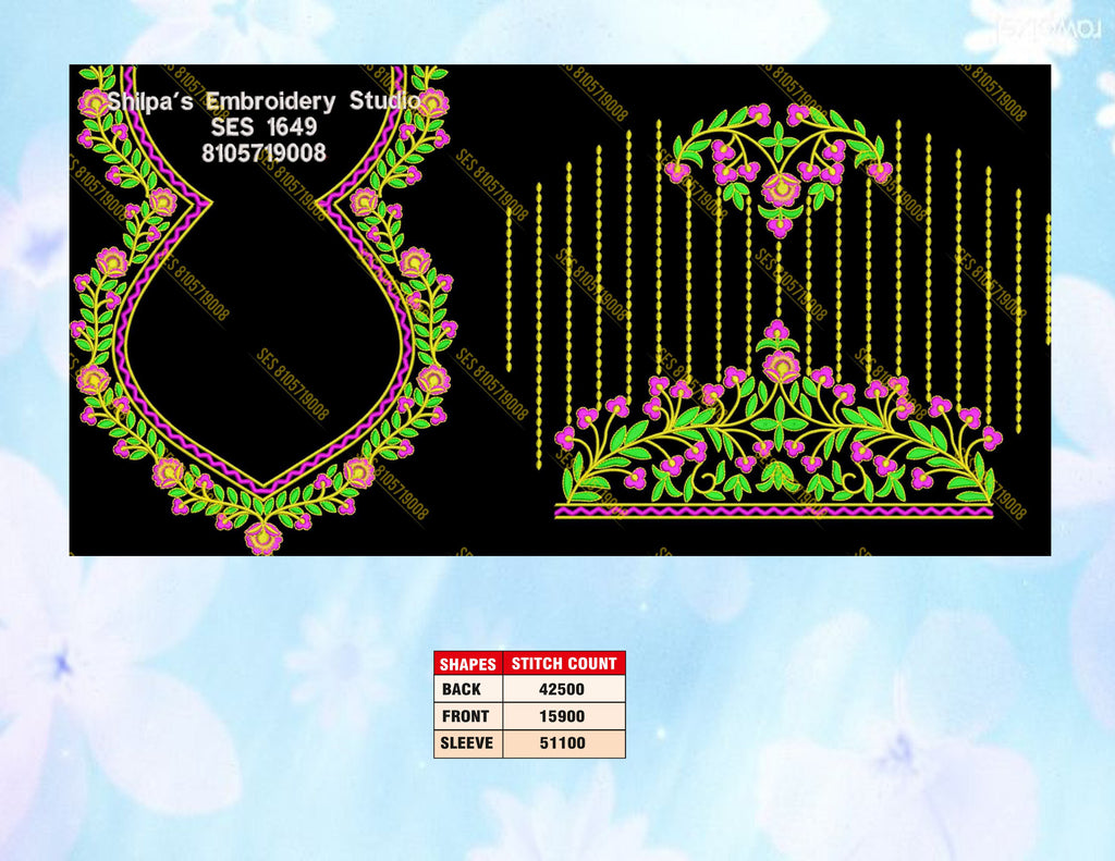 Embroidery Designs 1601-1700 Series