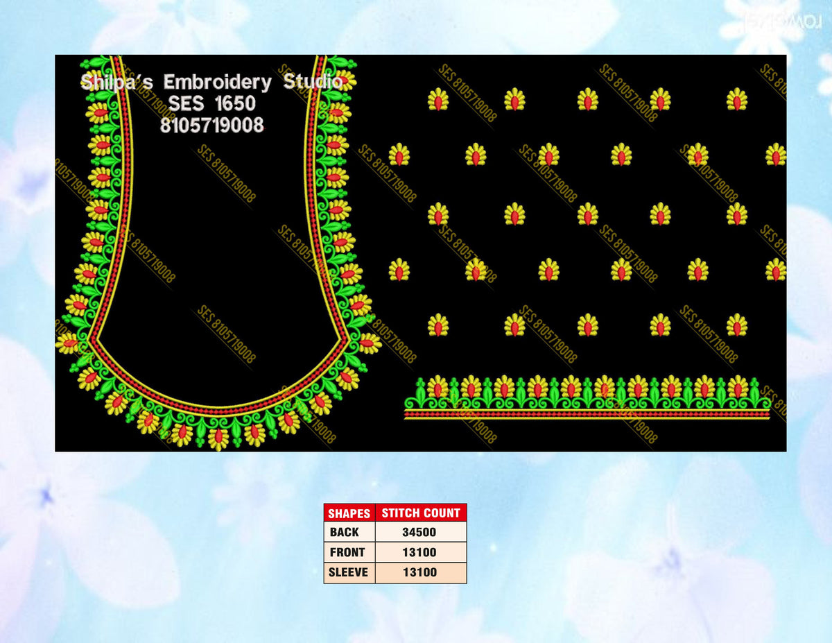 Embroidery Designs 1601-1700 Series