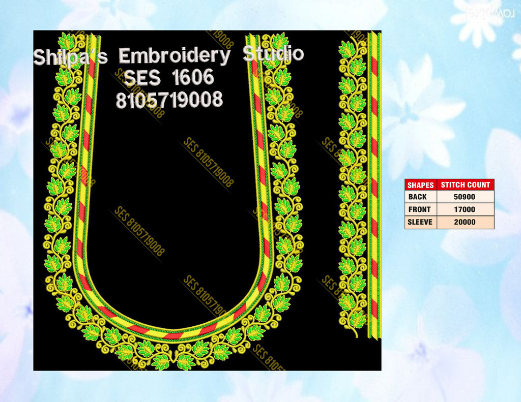 Embroidery Designs 1601-1700 Series