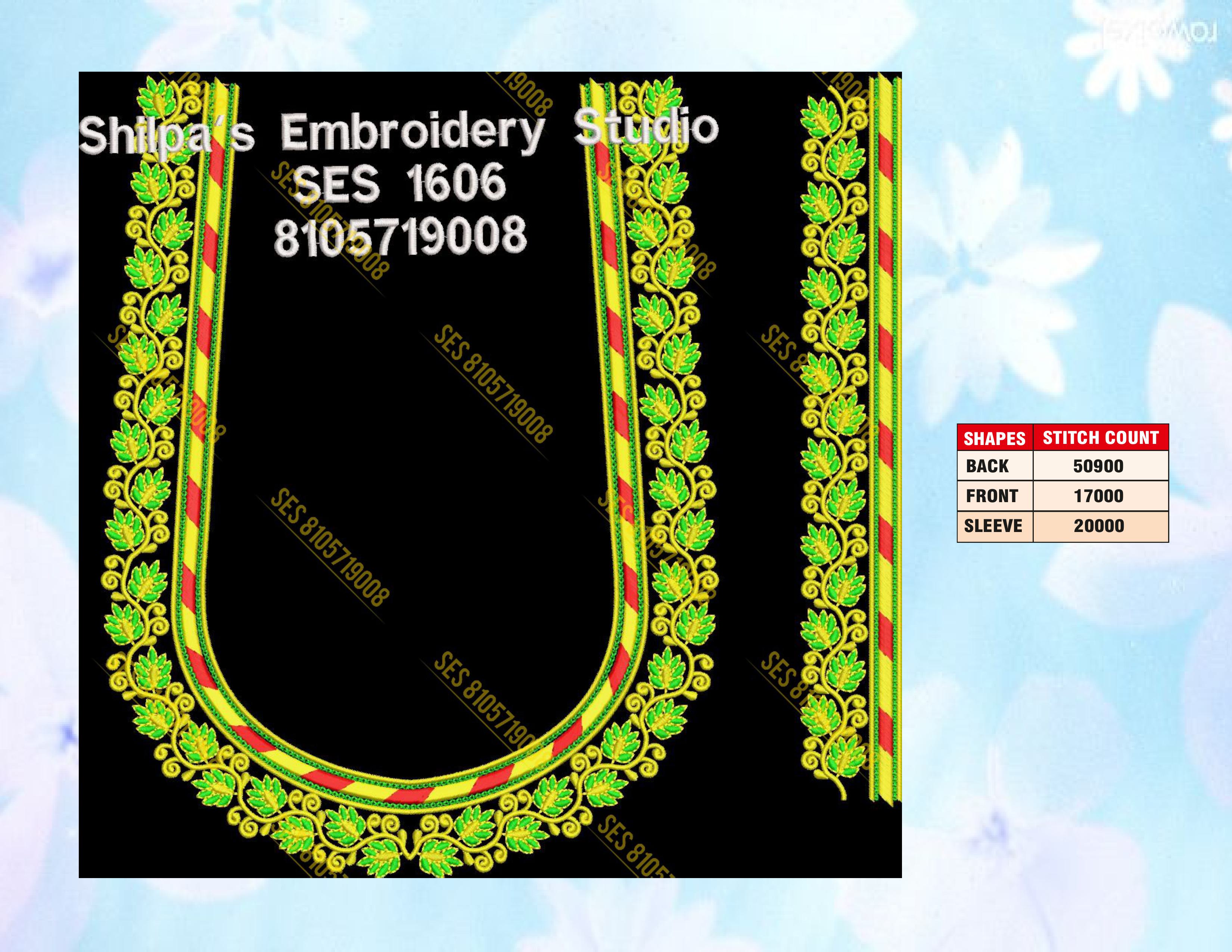 Embroidery Designs 1601-1700 Series