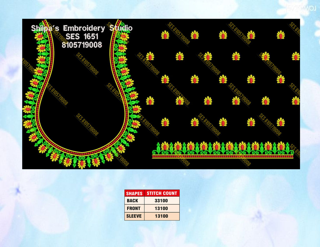Embroidery Designs 1601-1700 Series