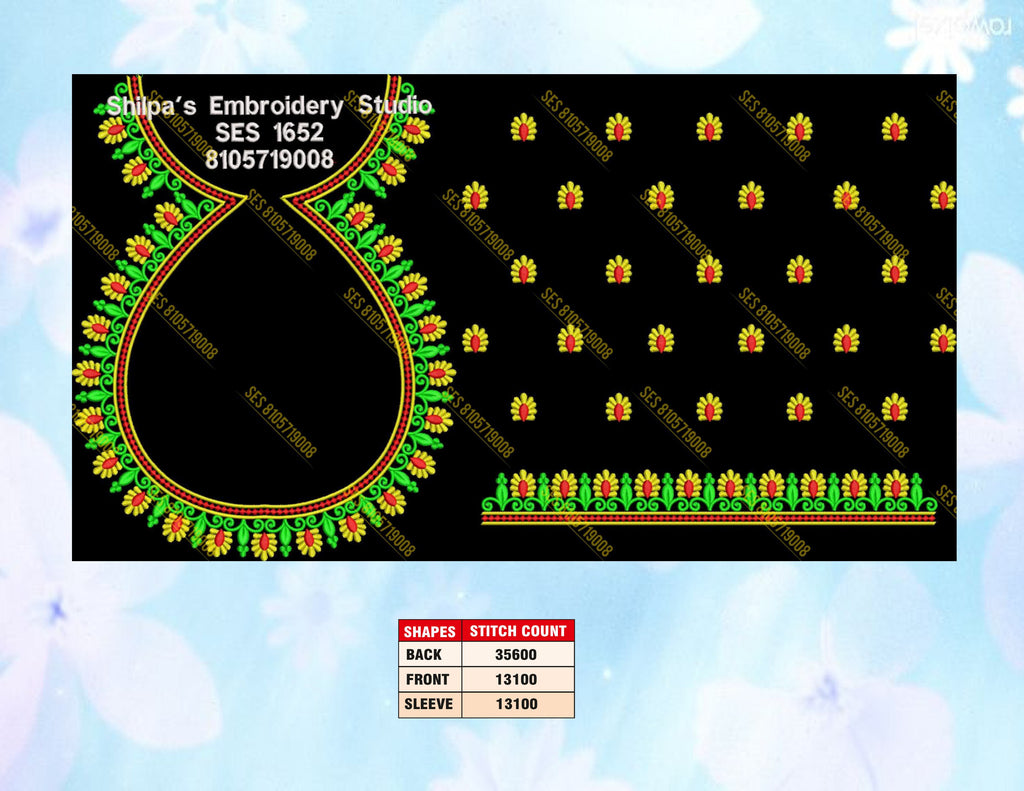 Embroidery Designs 1601-1700 Series
