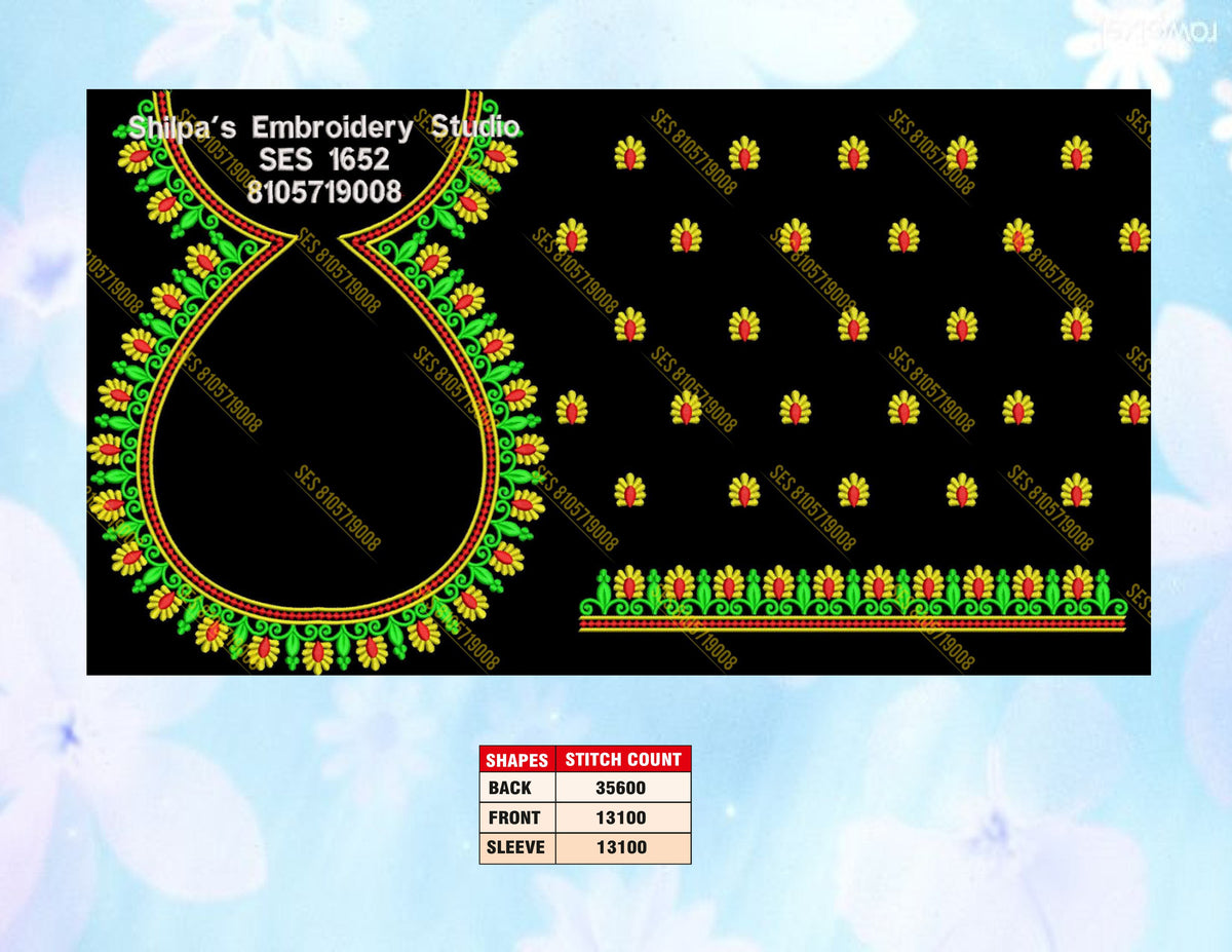 Embroidery Designs 1601-1700 Series