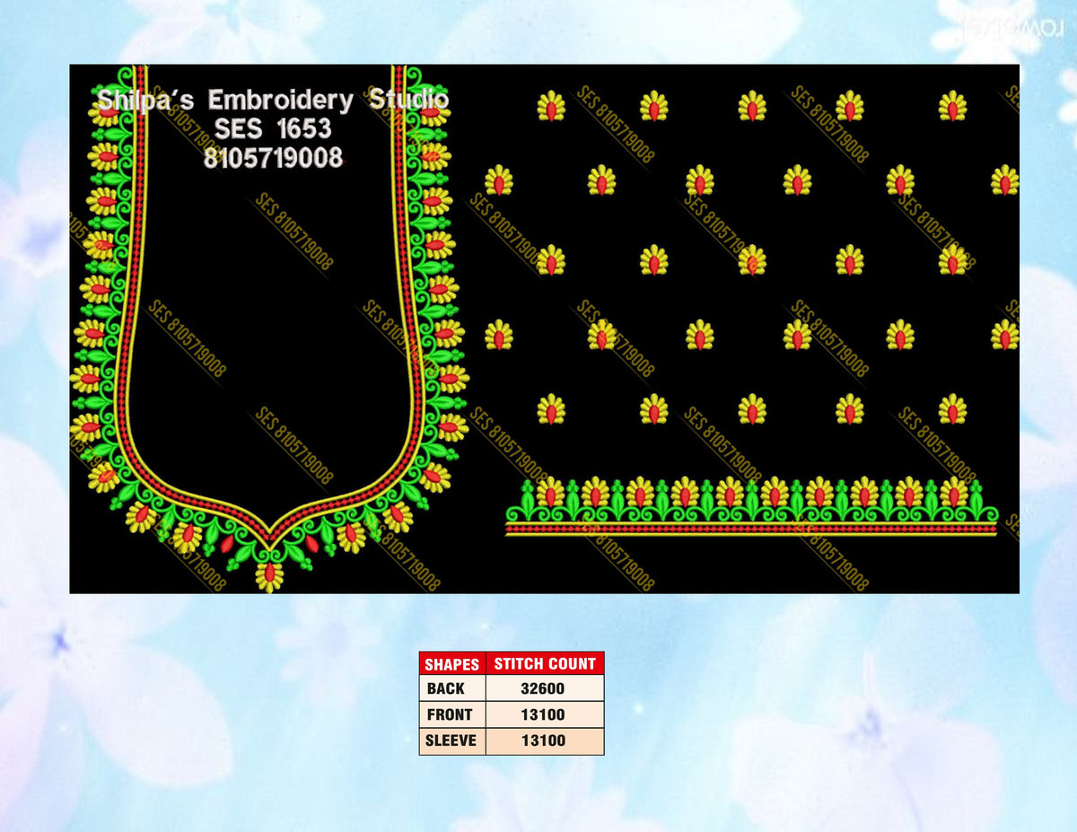 Embroidery Designs 1601-1700 Series