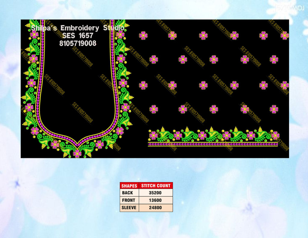 Embroidery Designs 1601-1700 Series