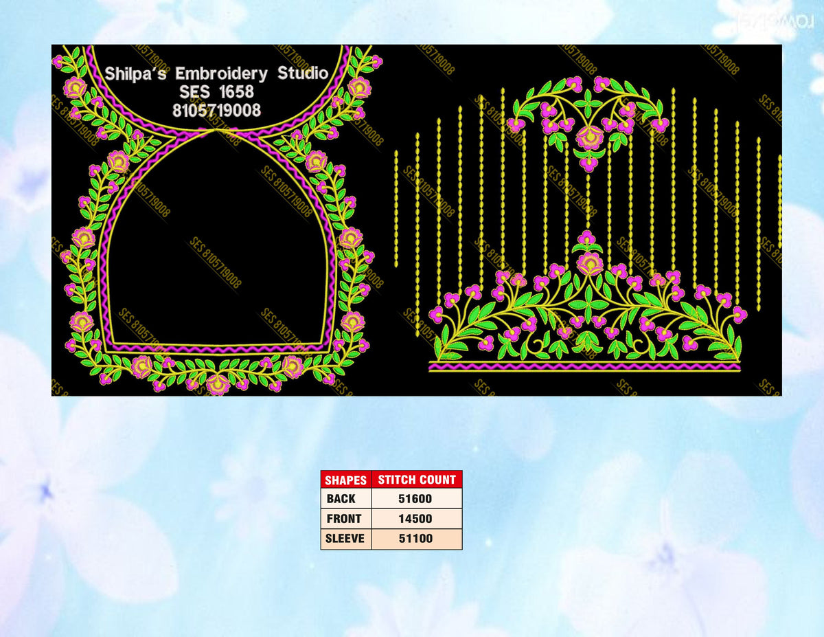 Embroidery Designs 1601-1700 Series