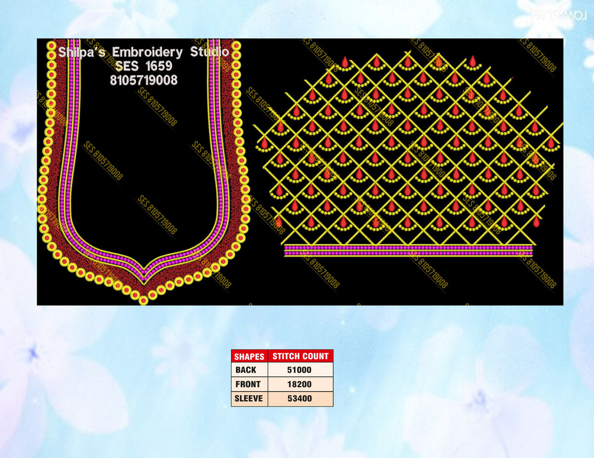 Embroidery Designs 1601-1700 Series