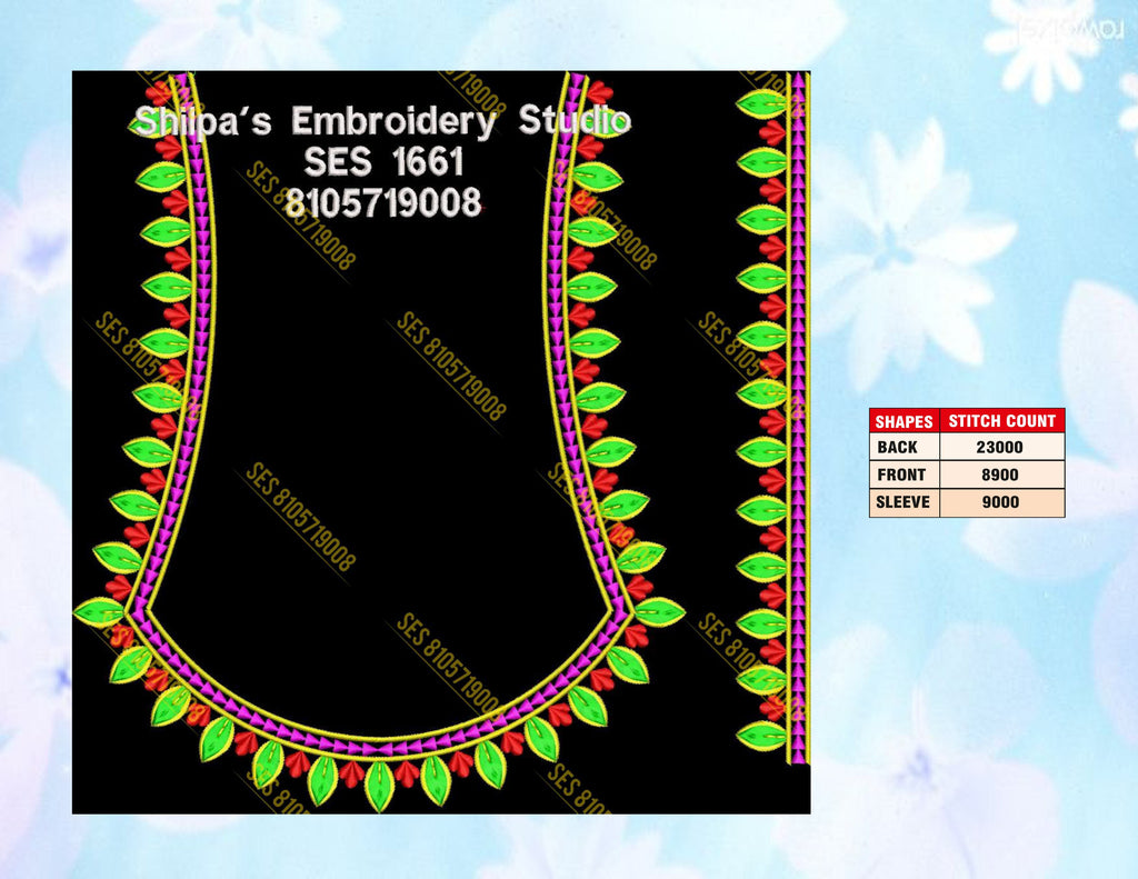 Embroidery Designs 1601-1700 Series