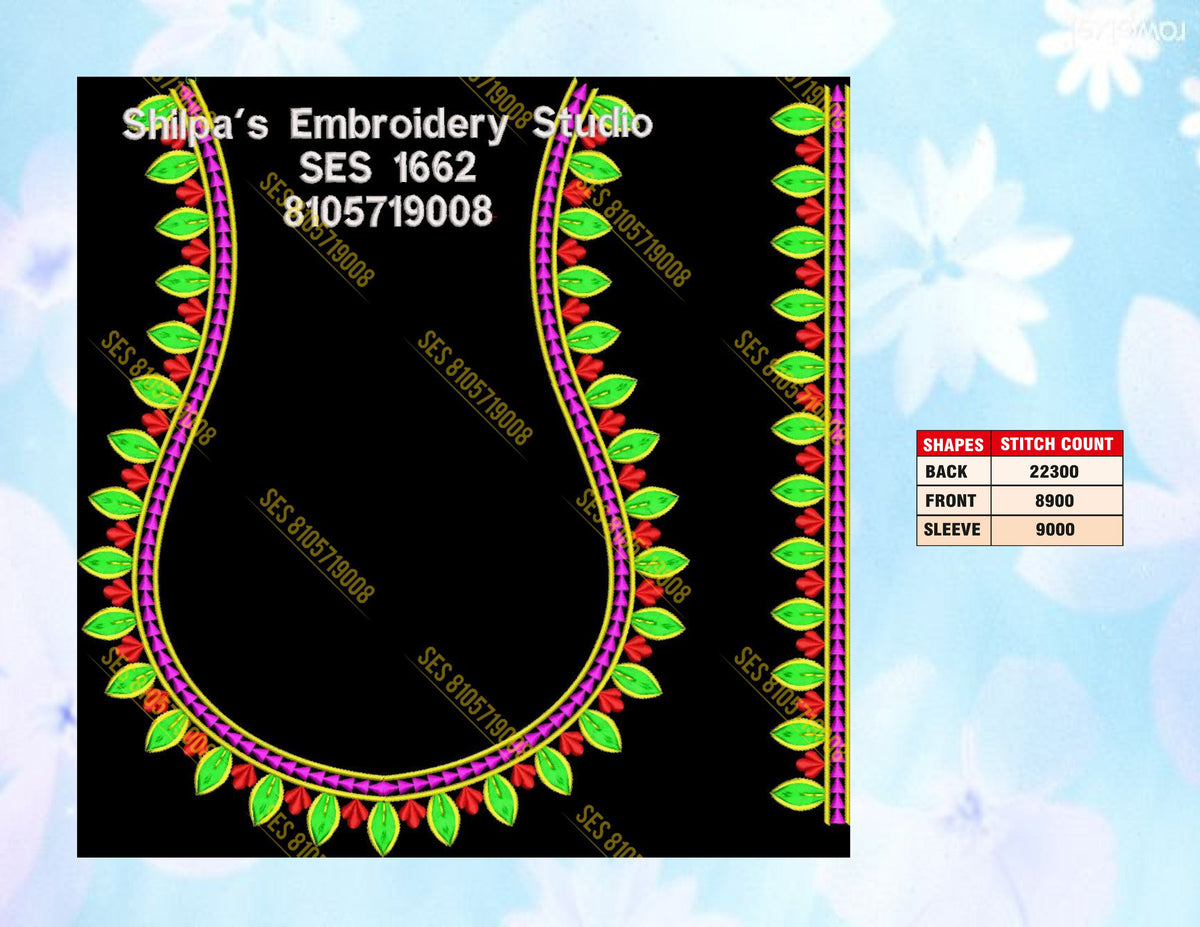 Embroidery Designs 1601-1700 Series