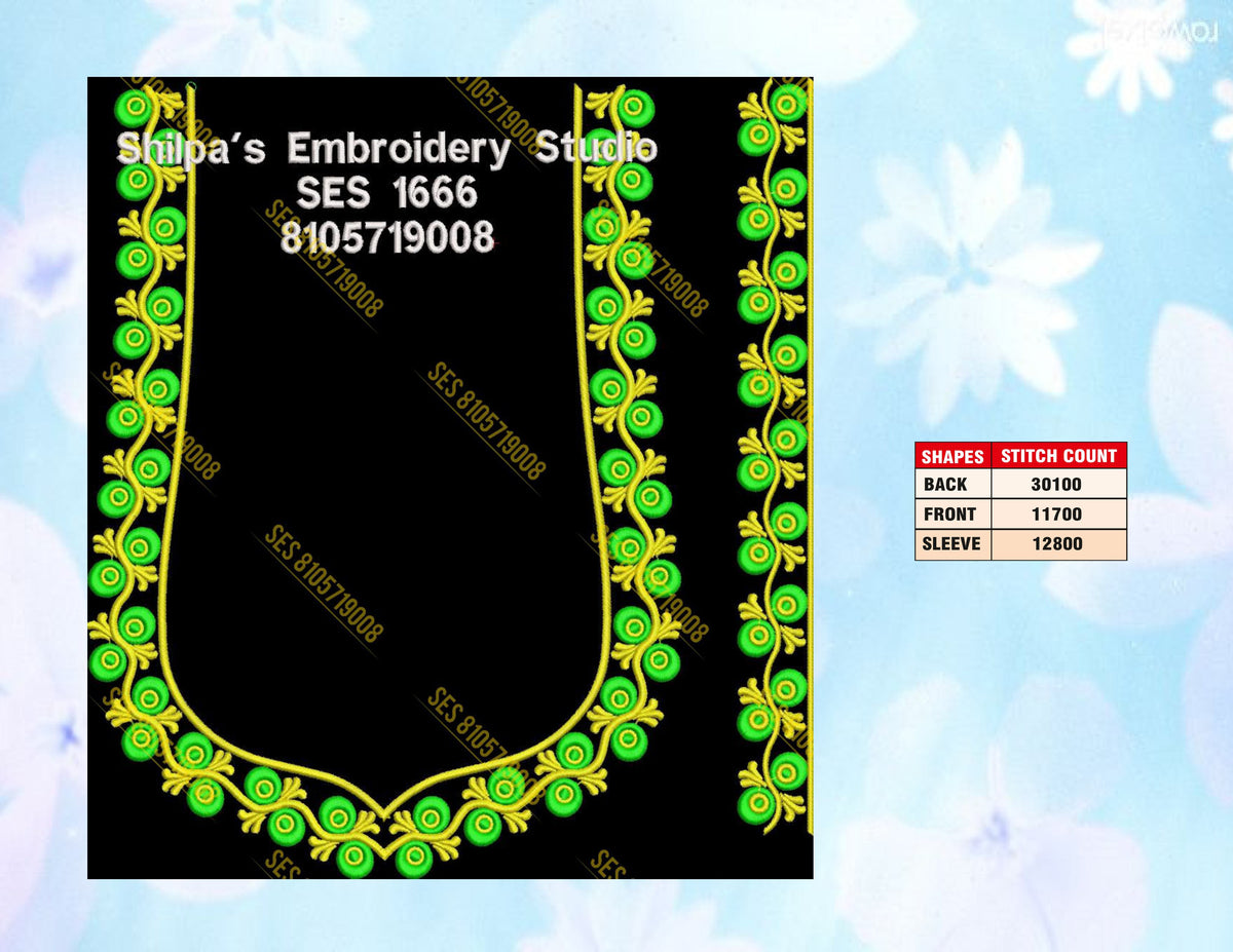 Embroidery Designs 1601-1700 Series
