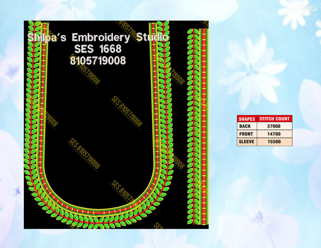 Embroidery Designs 1601-1700 Series