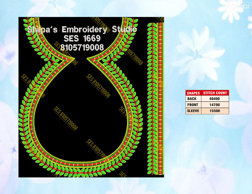 Embroidery Designs 1601-1700 Series