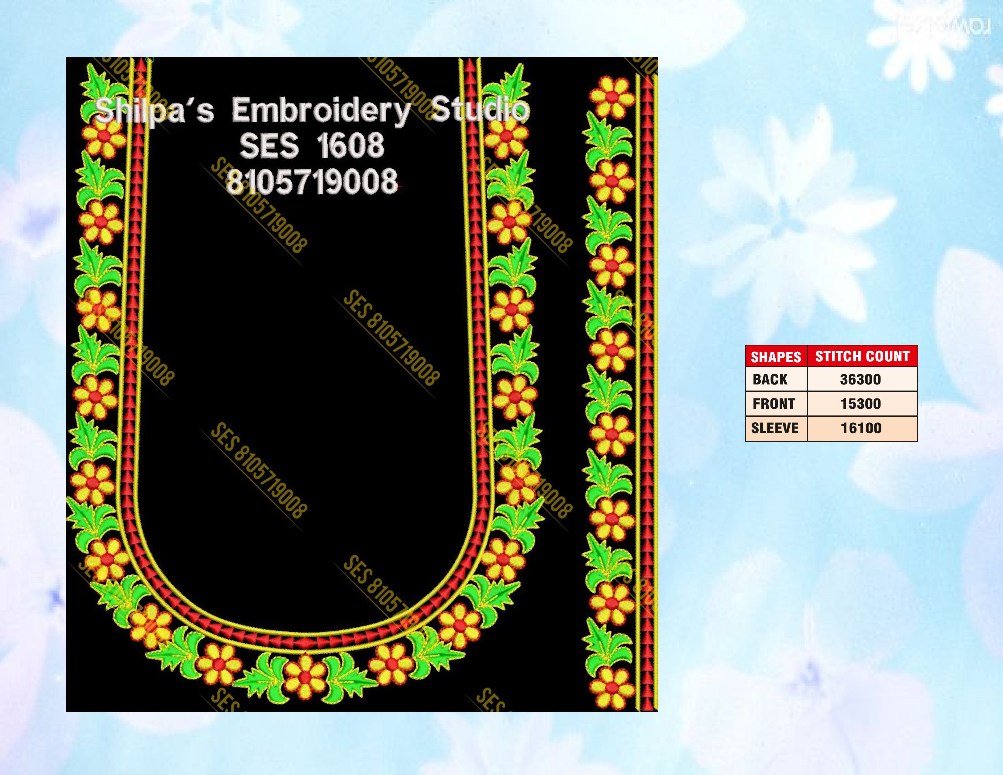 Embroidery Designs 1601-1700 Series