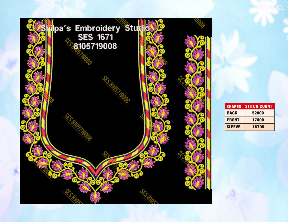 Embroidery Designs 1601-1700 Series