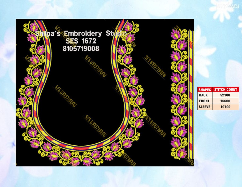 Embroidery Designs 1601-1700 Series
